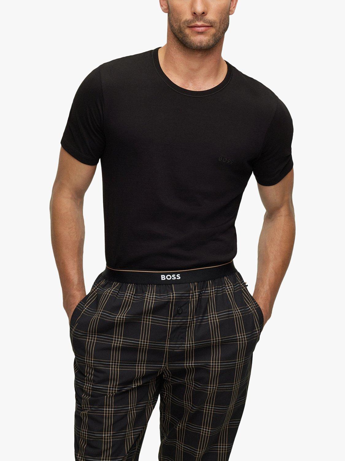 Product image 4 of 5, which shows HUGO BOSS Embroidered logo Cotton T-shirt, Pack of 3, Open Blue/Multi, S