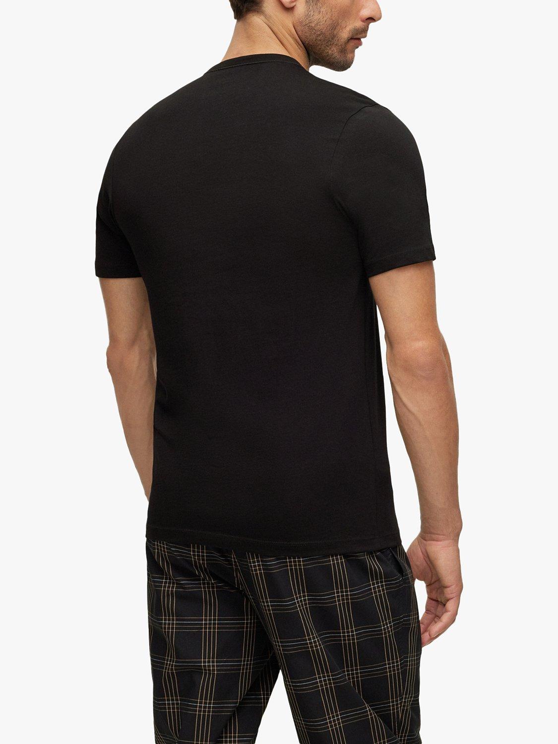 Product image 5 of 5, which shows HUGO BOSS Embroidered logo Cotton T-shirt, Pack of 3, Open Blue/Multi, S