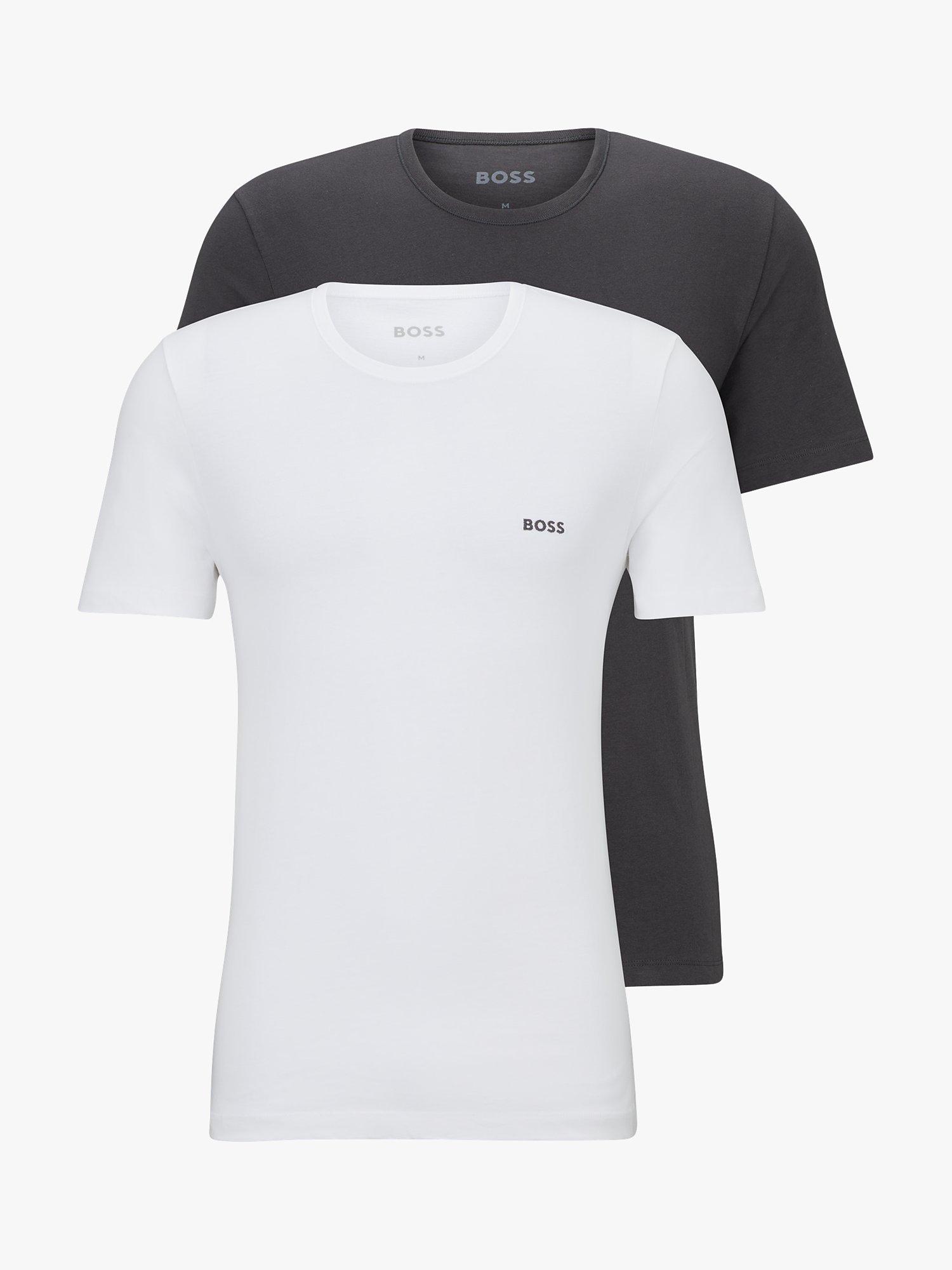 Product image 1 of 5, which shows BOSS Embroidered Logo T-Shirt, Pack of 3, Multi, S