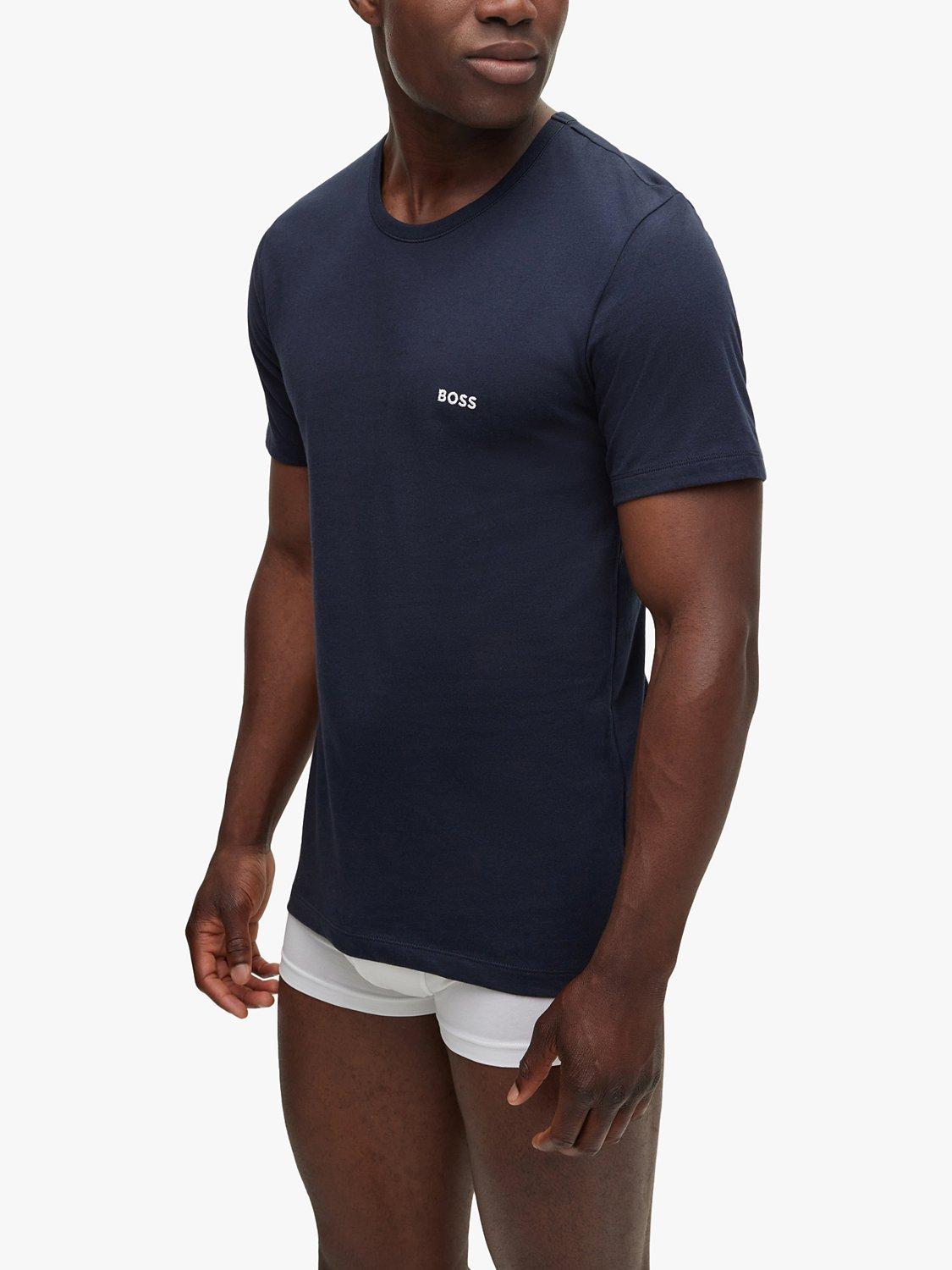 Product image 2 of 5, which shows BOSS Embroidered Logo T-Shirt, Pack of 3, Multi, S