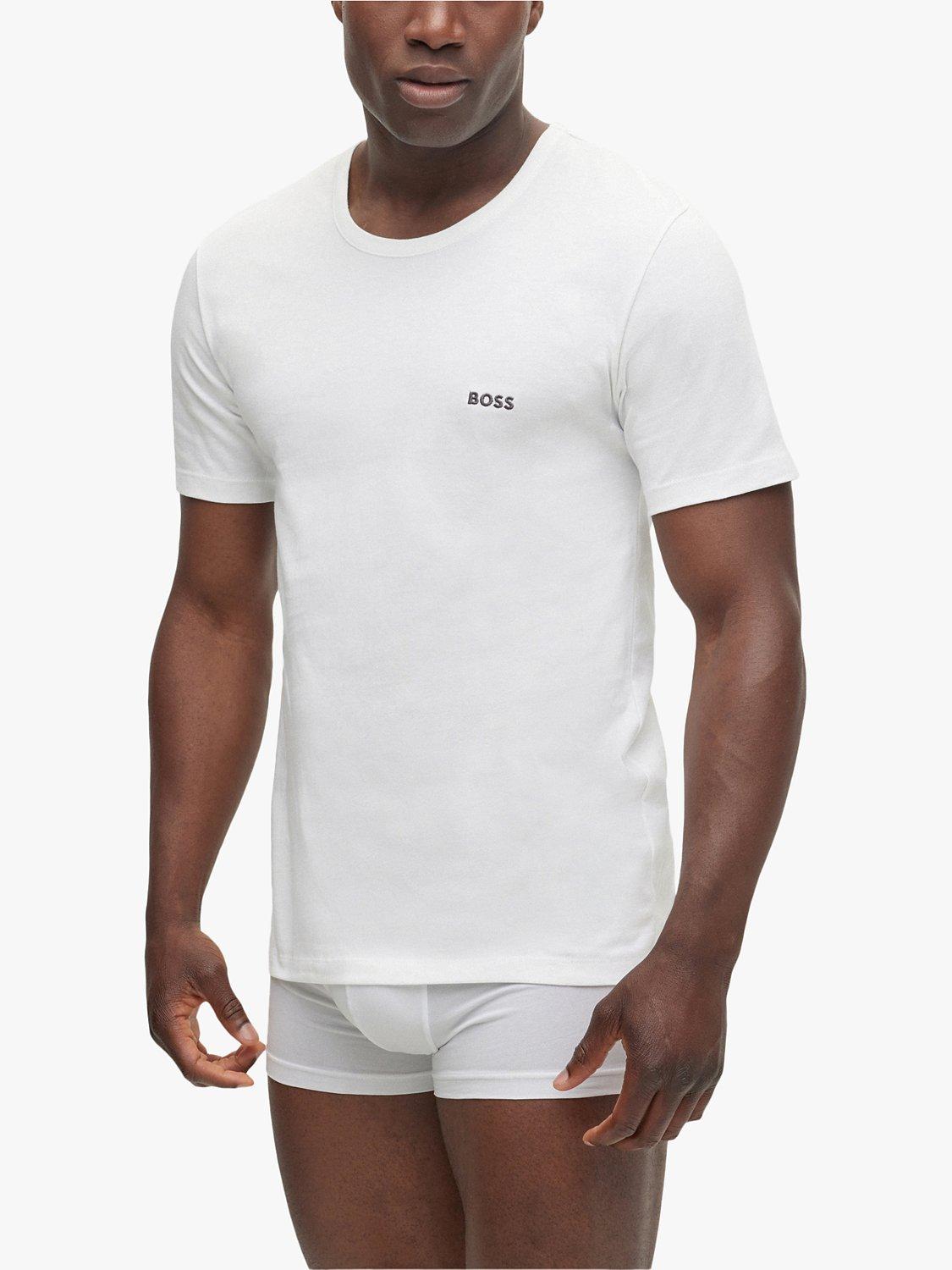 Product image 3 of 5, which shows BOSS Embroidered Logo T-Shirt, Pack of 3, Multi, S