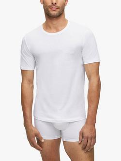 HUGO BOSS Embroidered Logo Cotton T-Shirt, Pack of 3 - view 2, White