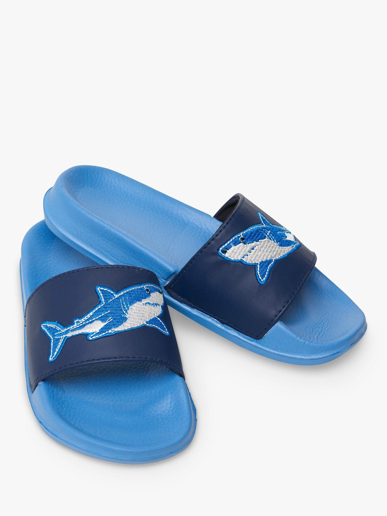 Hatley Kids' Deep-Sea Sharks Slide On Sandals