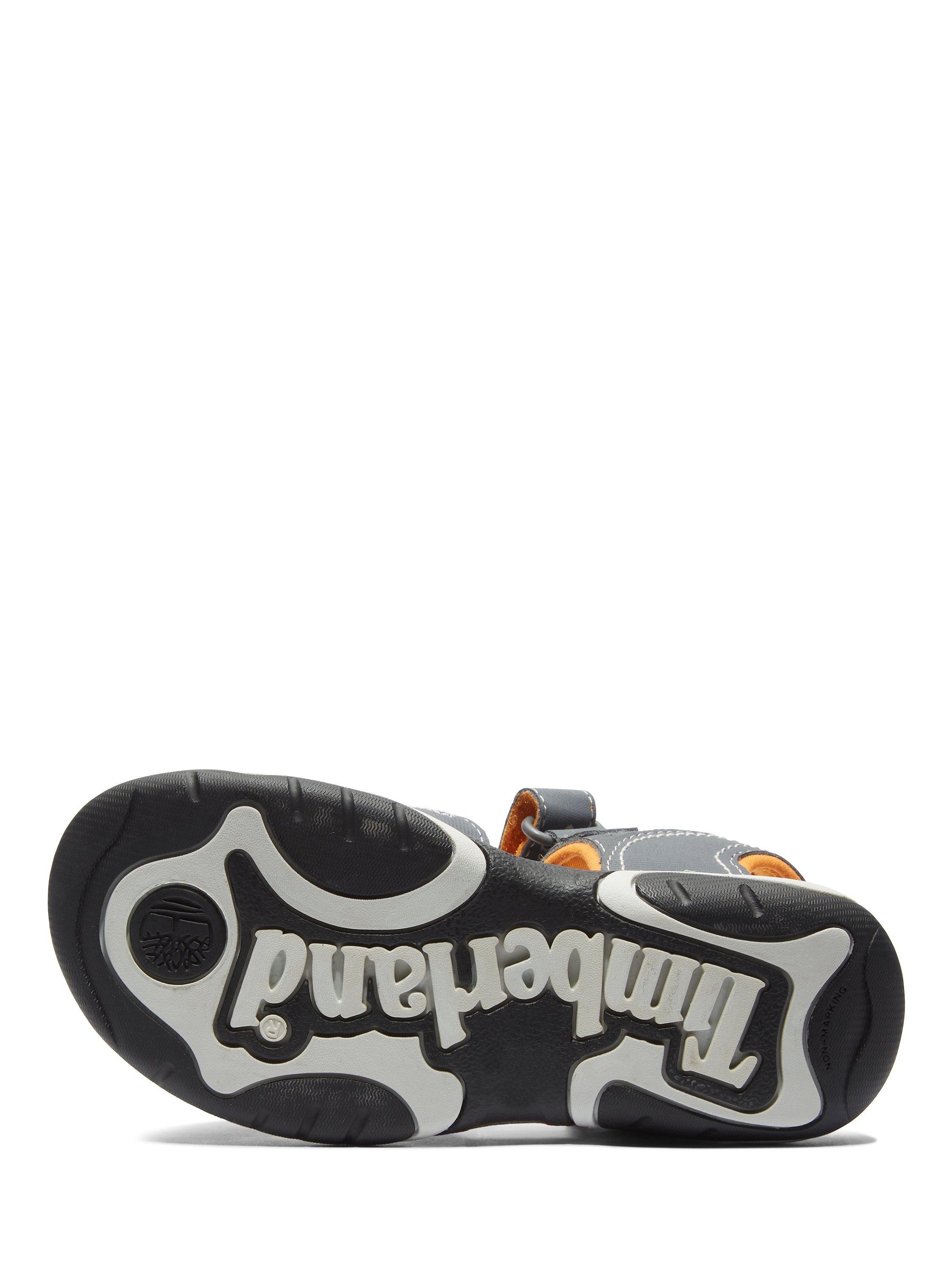 Timberland Children's Adventure Seeker Riptape Sandals, Mid Grey/Orange, 25