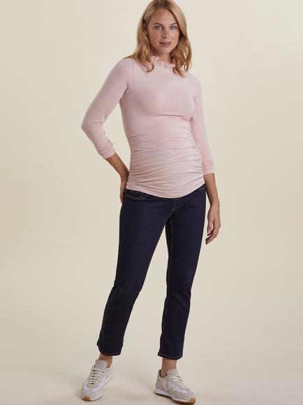 Isabella Oliver Overbump Organic Maternity Boyfriend Jeans, Dark Blue, Dark Blue