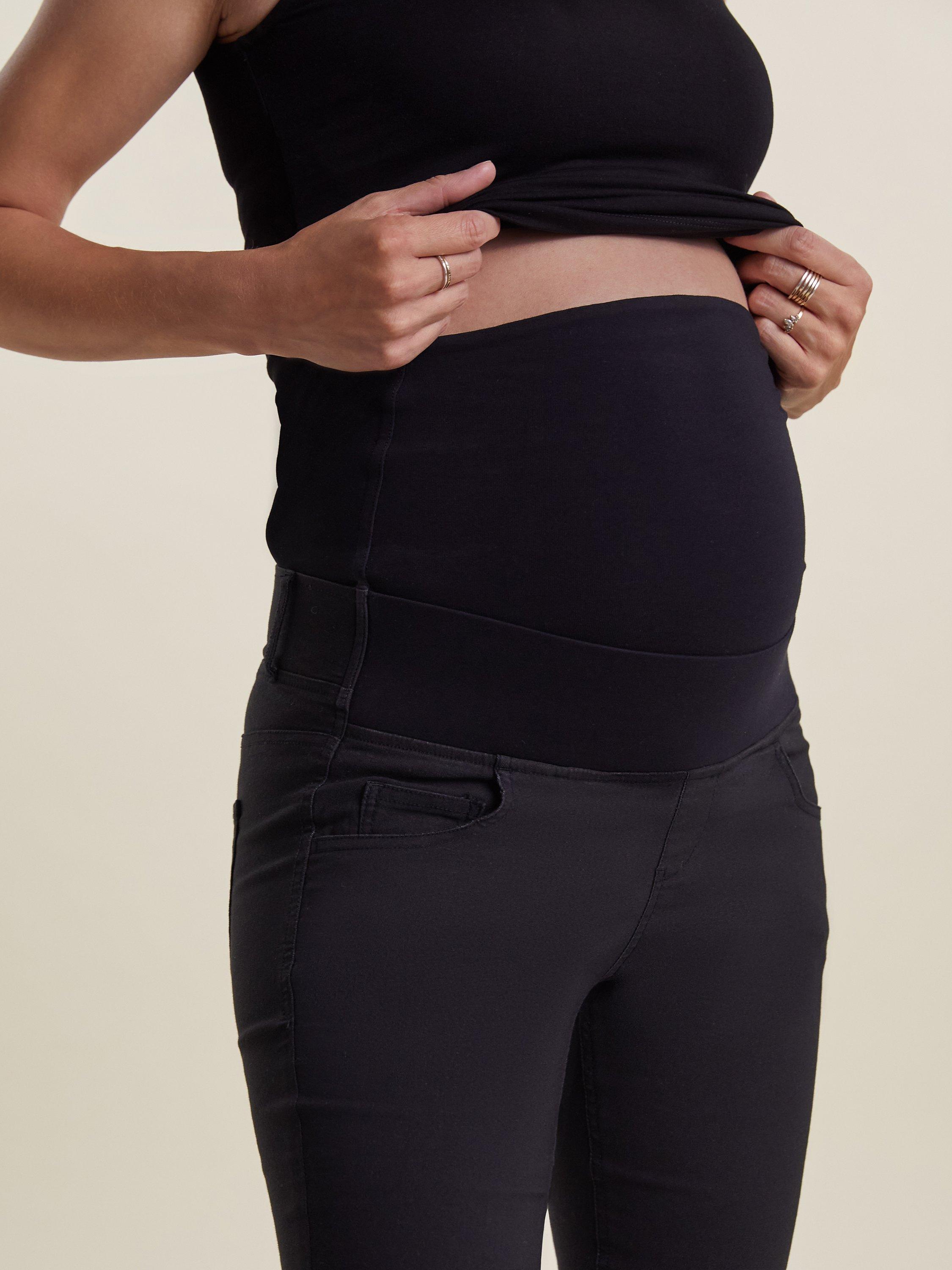 Product image 2 of 2, which shows Isabella Oliver Stretch Organic Cotton Maternity Skinny Jeans, Dark Denim, 4-6
