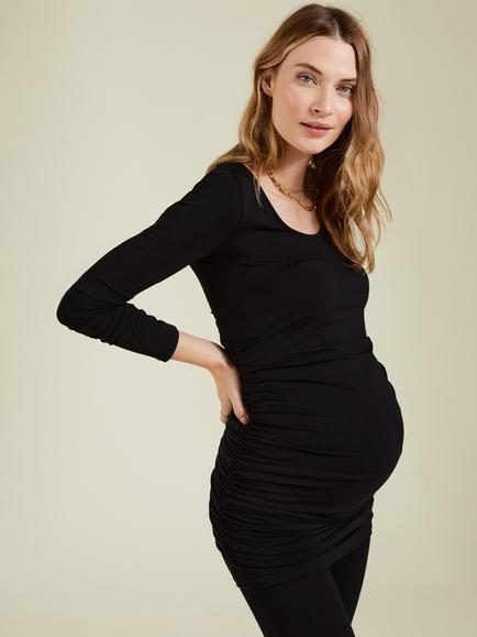Isabella Oliver Essentials Maternity Layering Top, Caviar Black