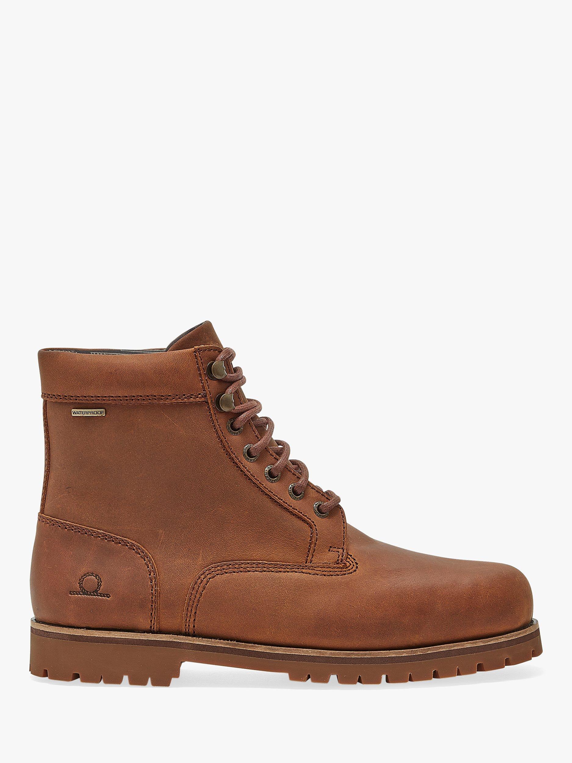 Product image 1 of 4, which shows Chatham Standen Leather Ankle Boots, Walnut, 6S