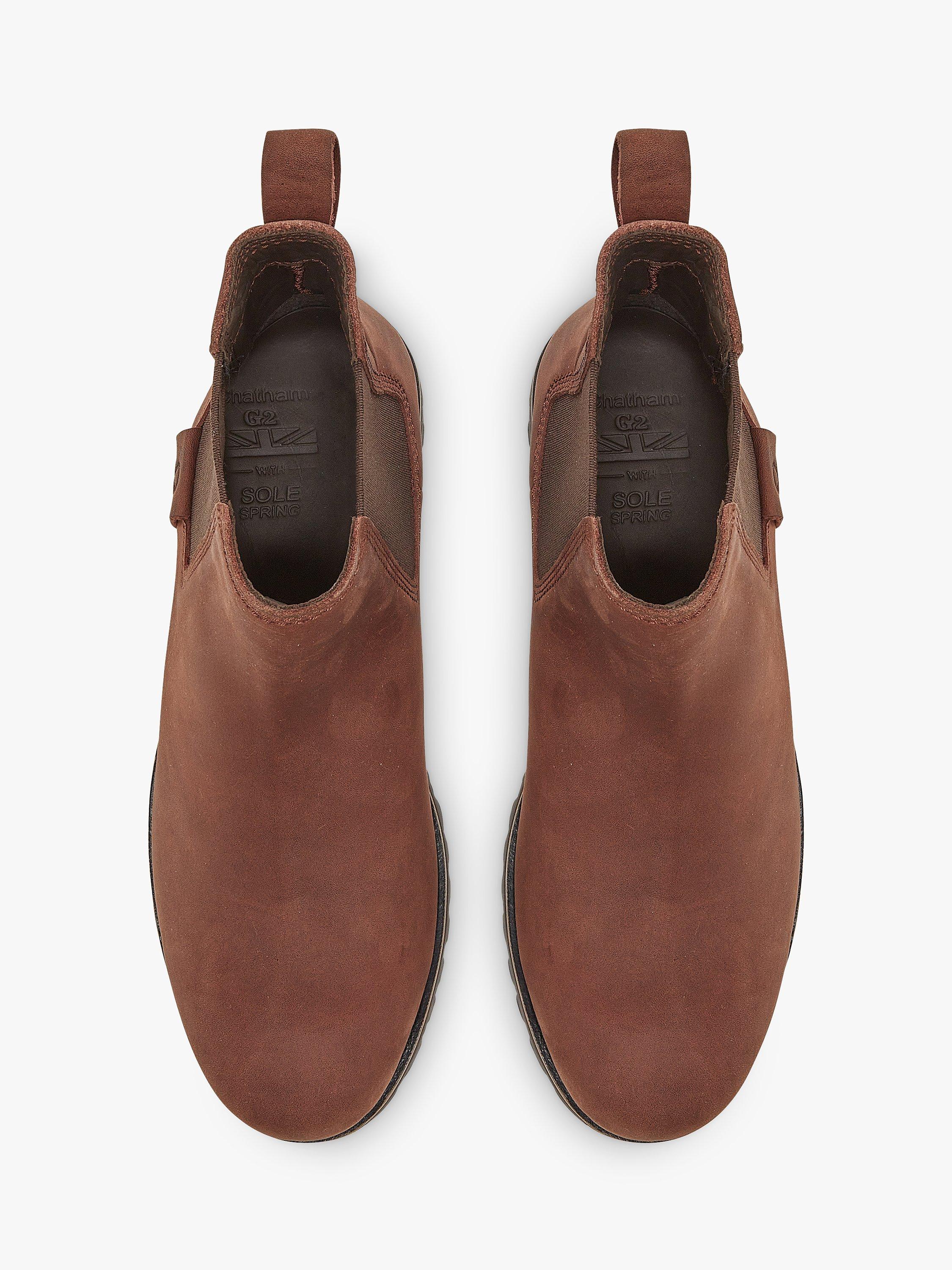 Product image 3 of 4, which shows Chatham Southill Leather Chelsea Boots, Chocolate, 6S