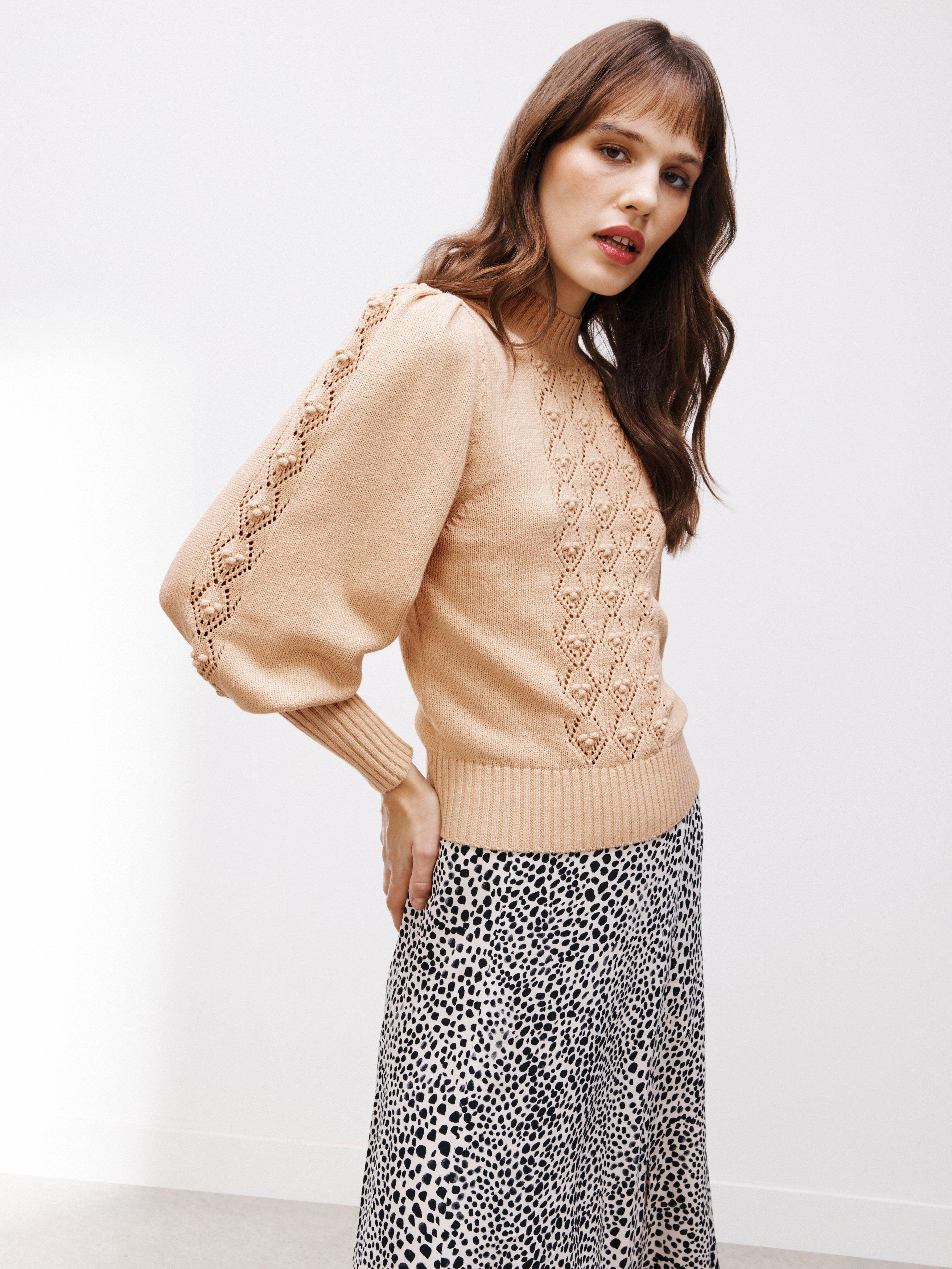 AND/OR Bridget Pointelle Jumper, Neutral