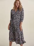 Isabella Oliver Kelsy Snow Leopard Print Maternity Midi Dress, Multi