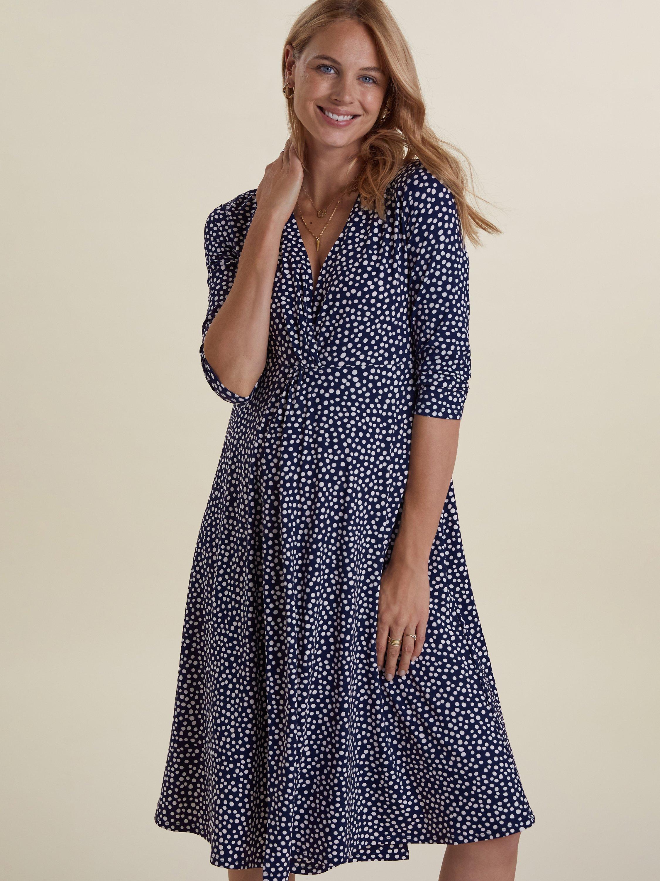 Product image 1 of 5, which shows Isabella Oliver Mia Maternity Dress, Midnight Blue, 4-6