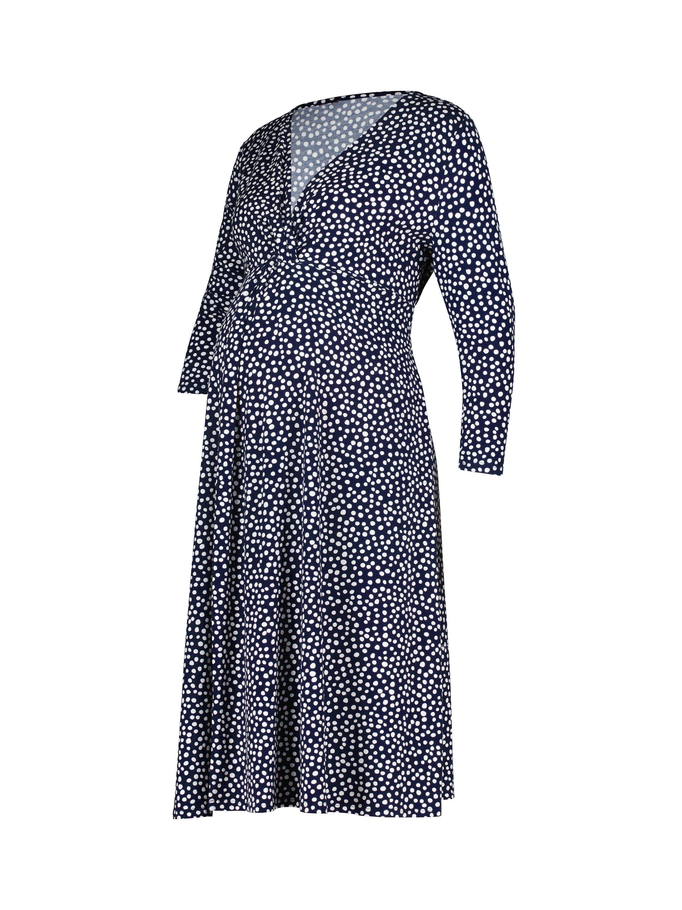 Product image 4 of 5, which shows Isabella Oliver Mia Maternity Dress, Midnight Blue, 4-6