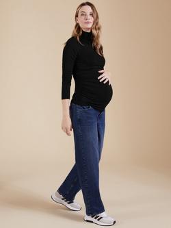 Isabella Oliver The Maternity Turtleneck Top, Caviar Black - view 2, Caviar Black
