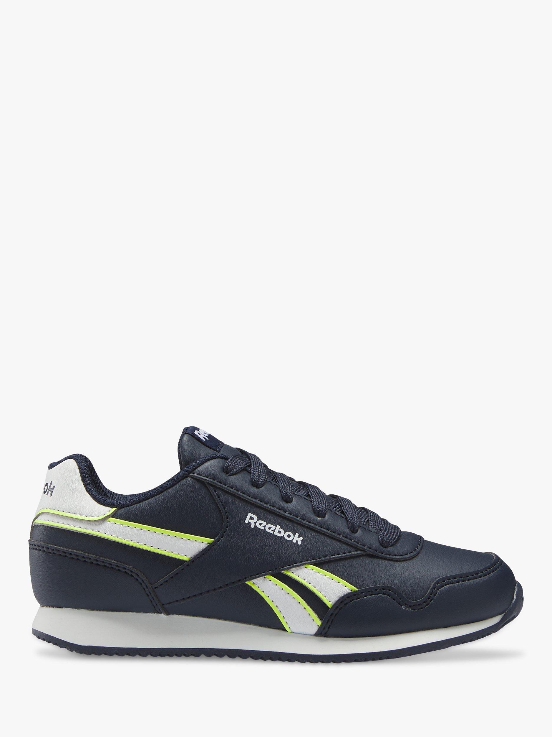 Reebok Kids' Royal Classic Jogger 3.0 Trainers, Navy/Cloud White/Solar Acid Yellow
