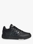 adidas Kids' Hoops Trainers, Core Black/Core Black/Cloud White