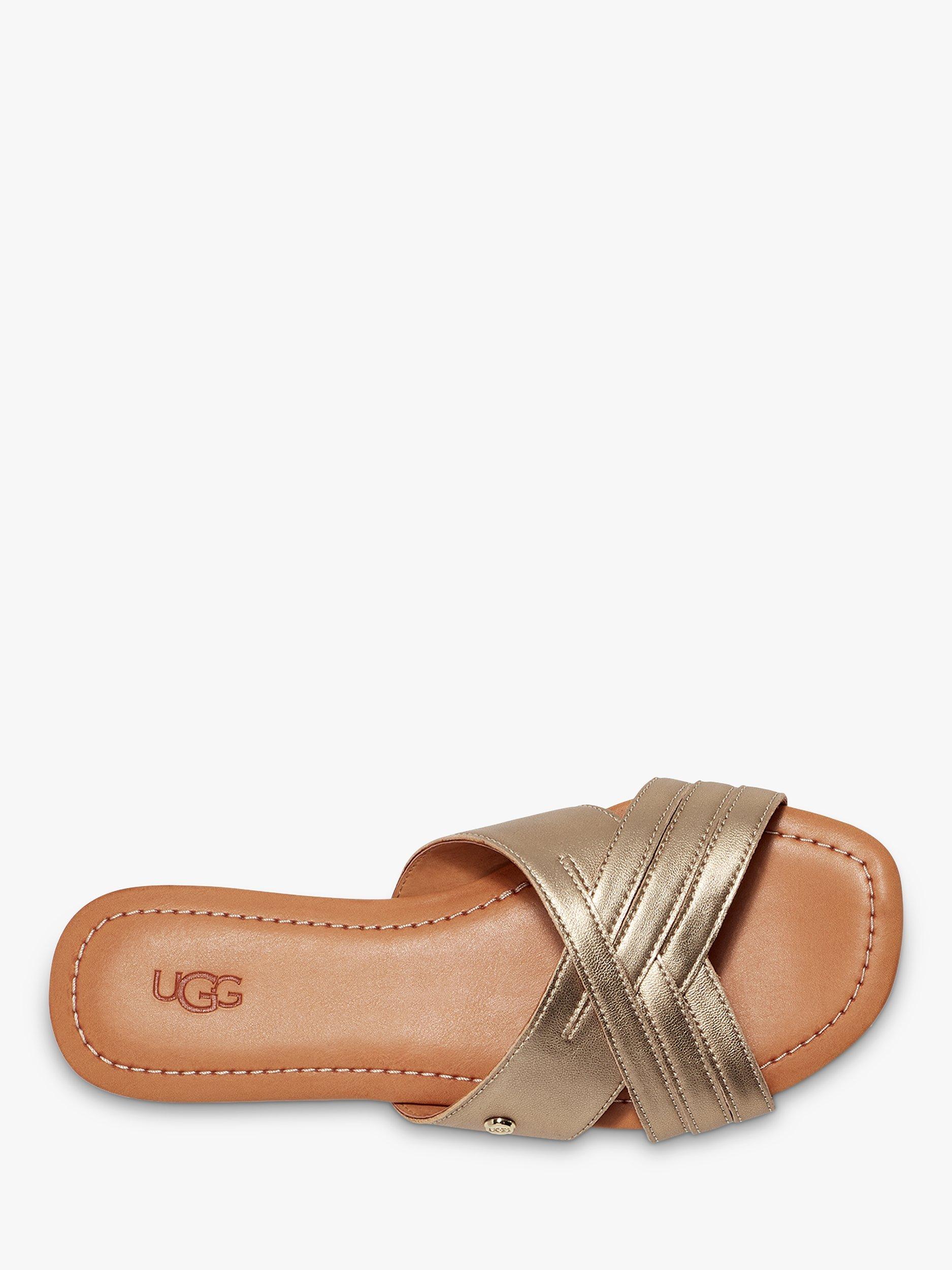 UGG Kenleigh Slider Sandals Gold Metallic