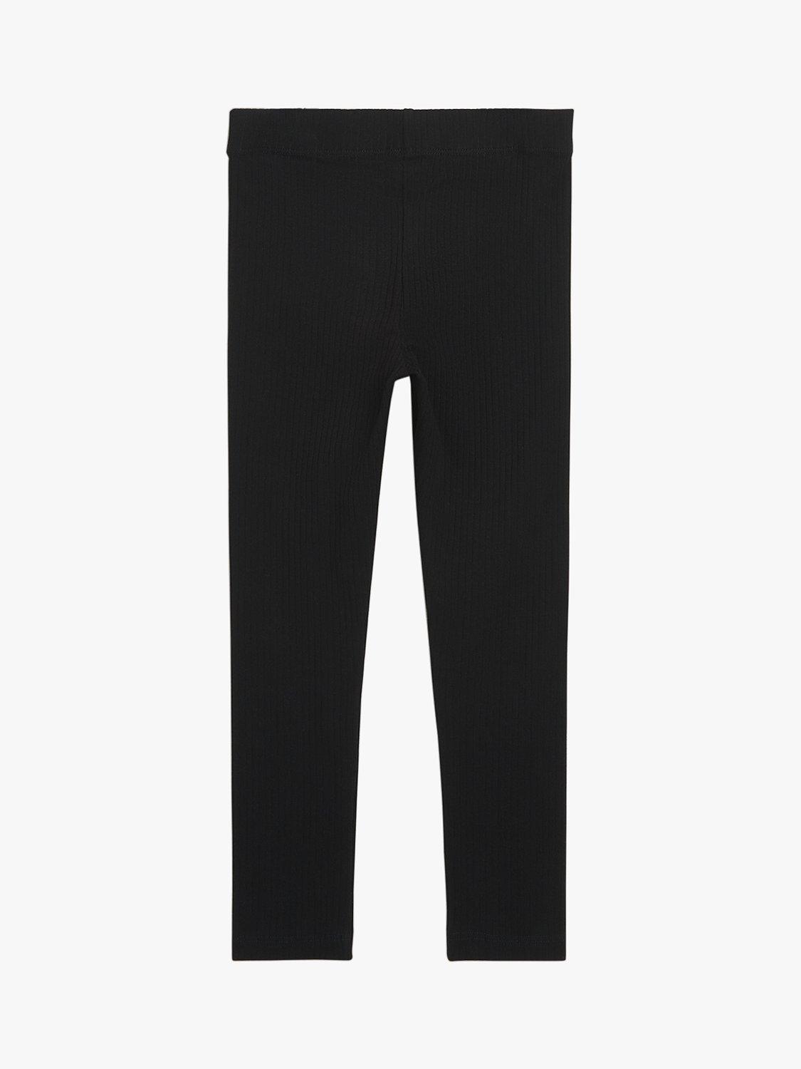 Product image 2 of 3, which shows Whistles Kids' Ribbed Leggings, Black, 3-4 years