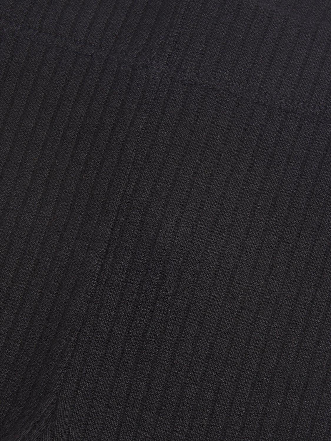 Product image 3 of 3, which shows Whistles Kids' Ribbed Leggings, Black, 3-4 years