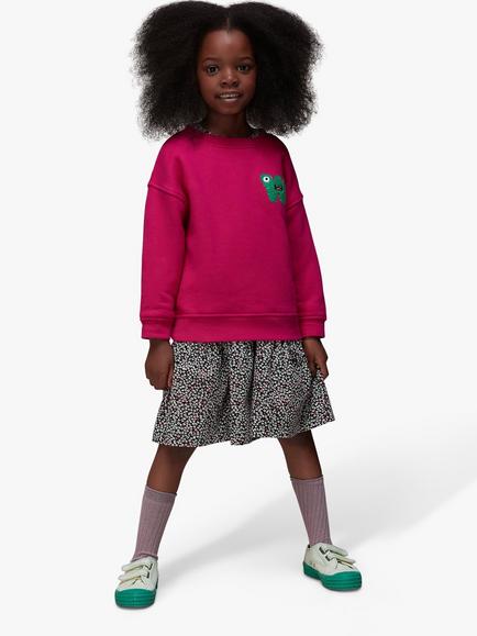 Whistles Kids' Nora Autumn Bud Babycord Dress, Multi - view 2, Multi