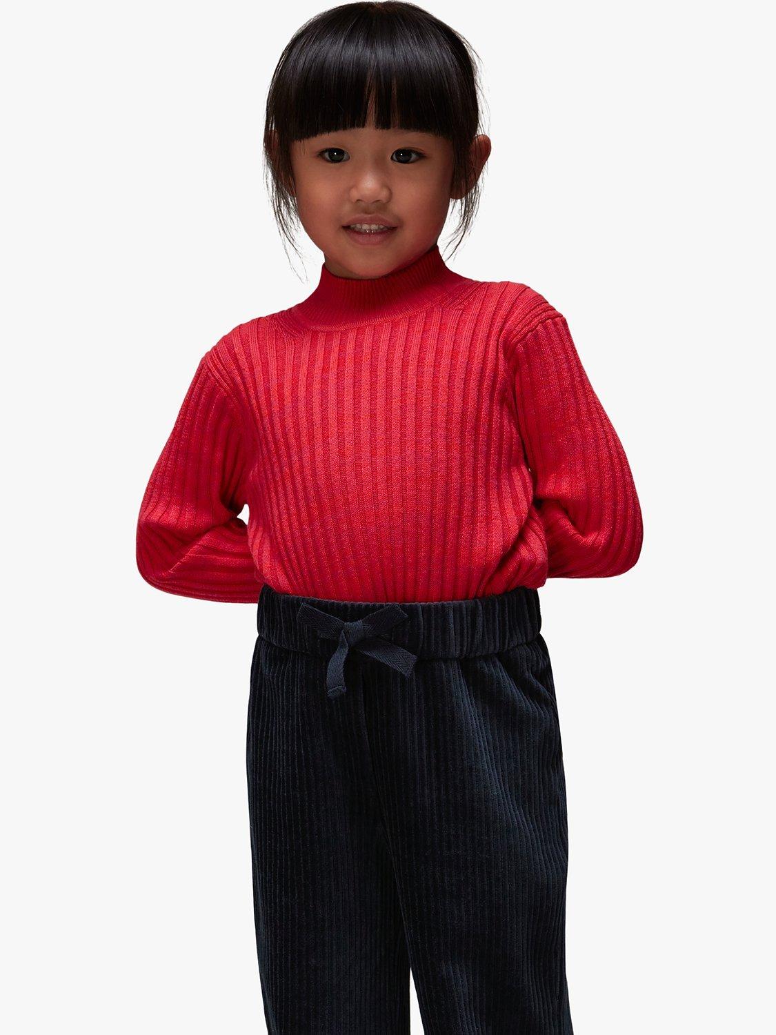 Product image 2 of 7, which shows Whistles Kids' Corduroy Trousers, Navy, 3-4 years
