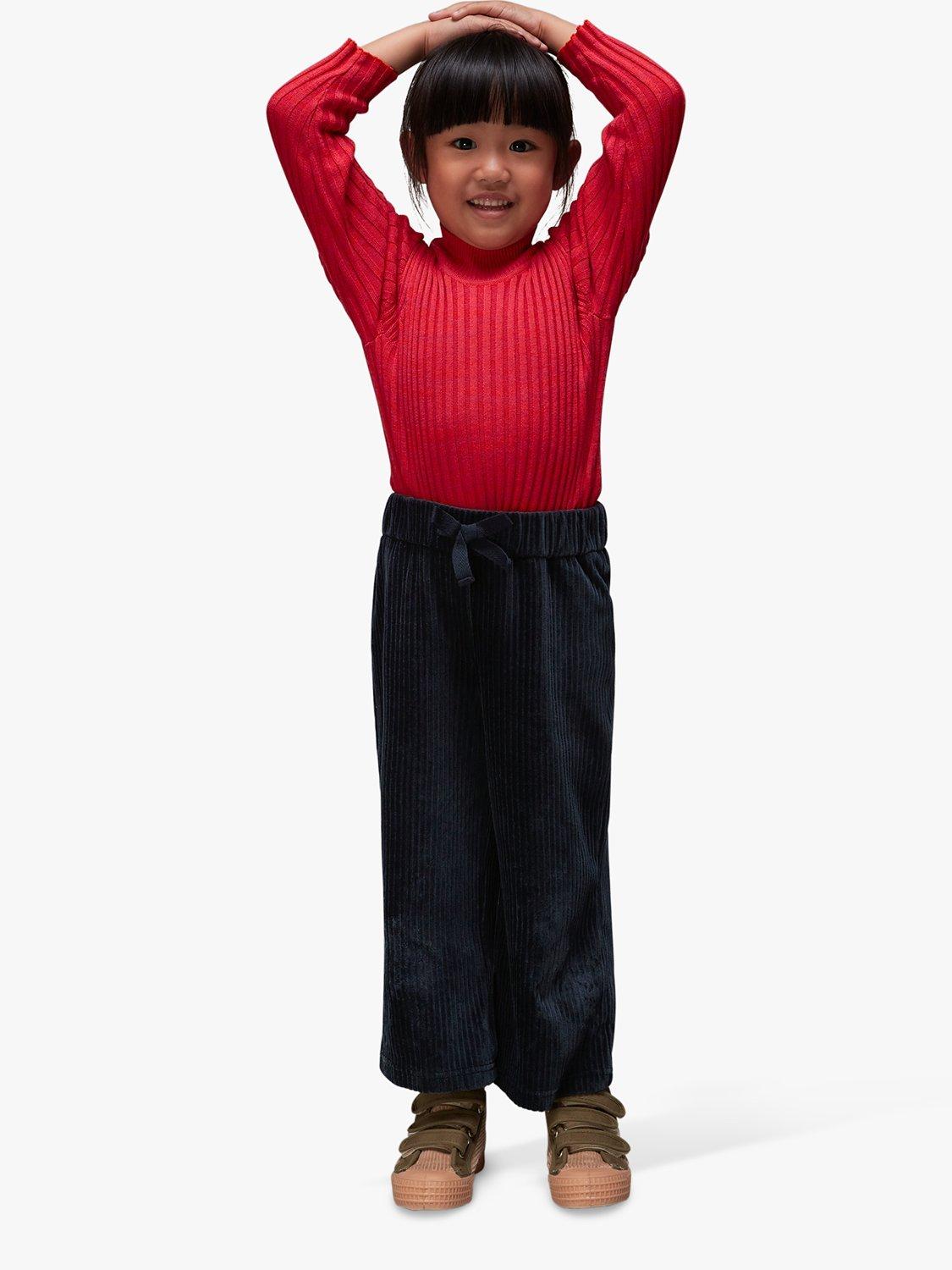 Product image 3 of 7, which shows Whistles Kids' Corduroy Trousers, Navy, 3-4 years