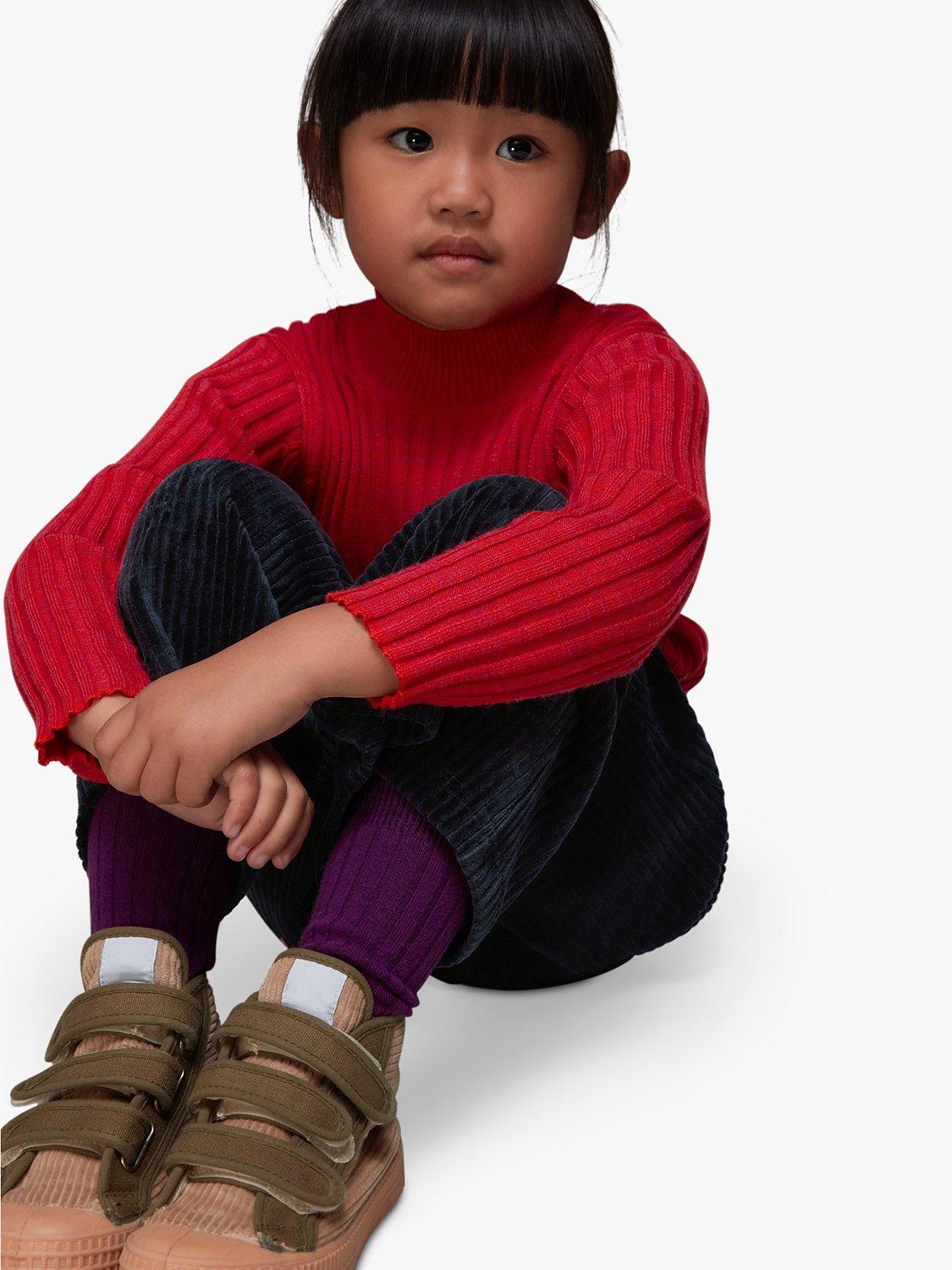 Product image 4 of 7, which shows Whistles Kids' Corduroy Trousers, Navy, 3-4 years