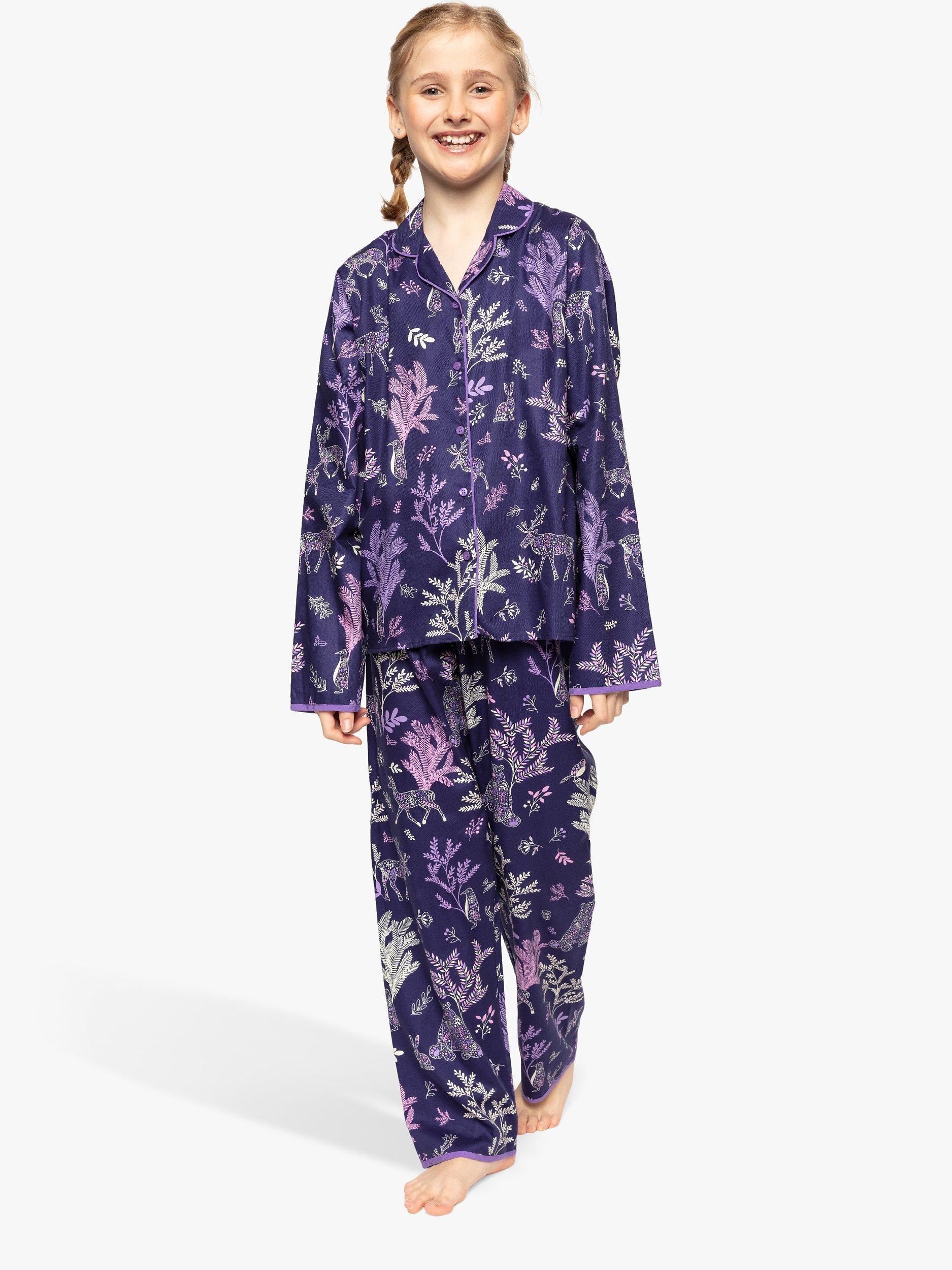 Minijammies Kids' Violet Forest Print Pyjama Set, Purple