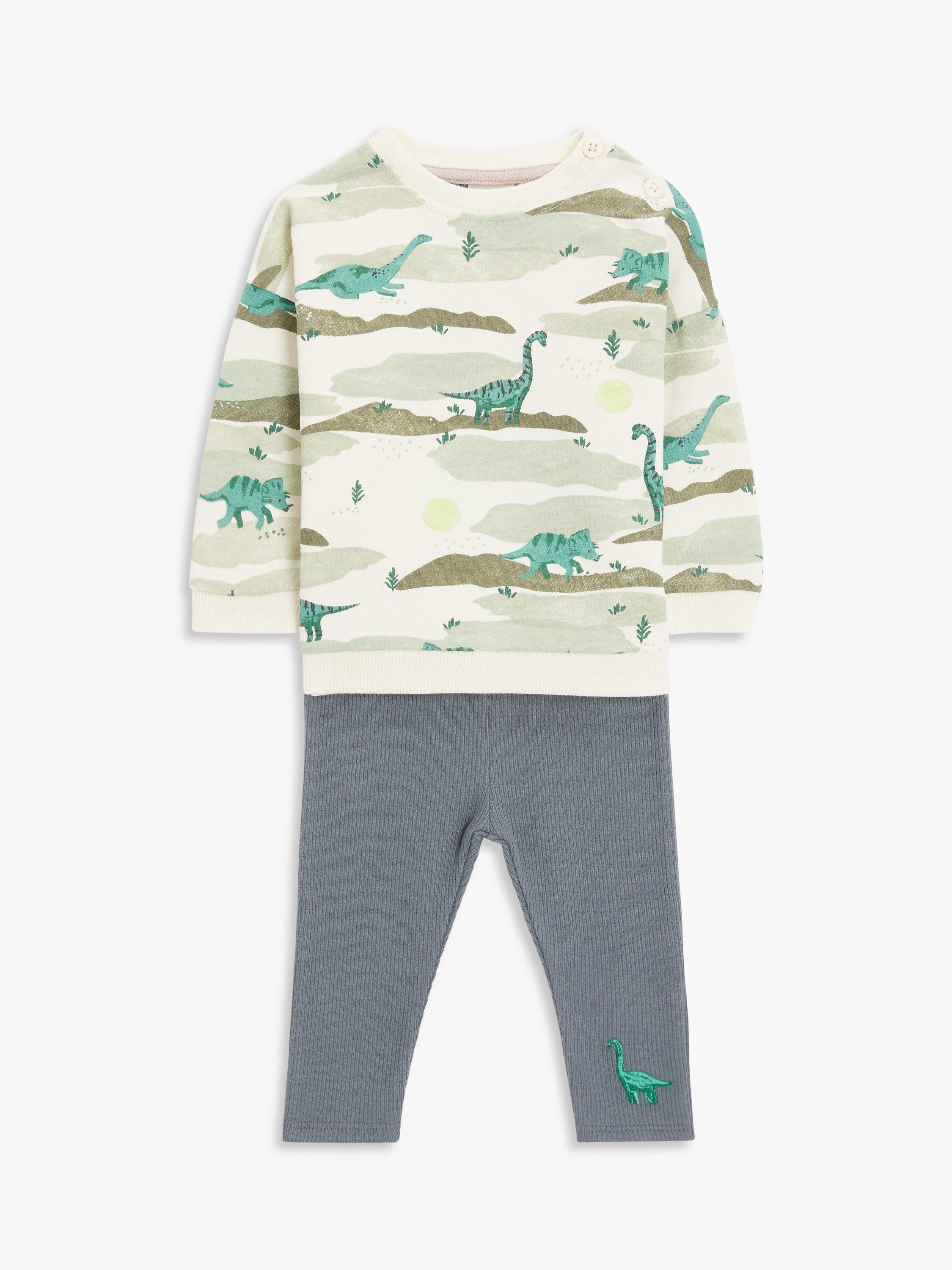 John Lewis Baby Dino Jumper & Leggings Set, Multi