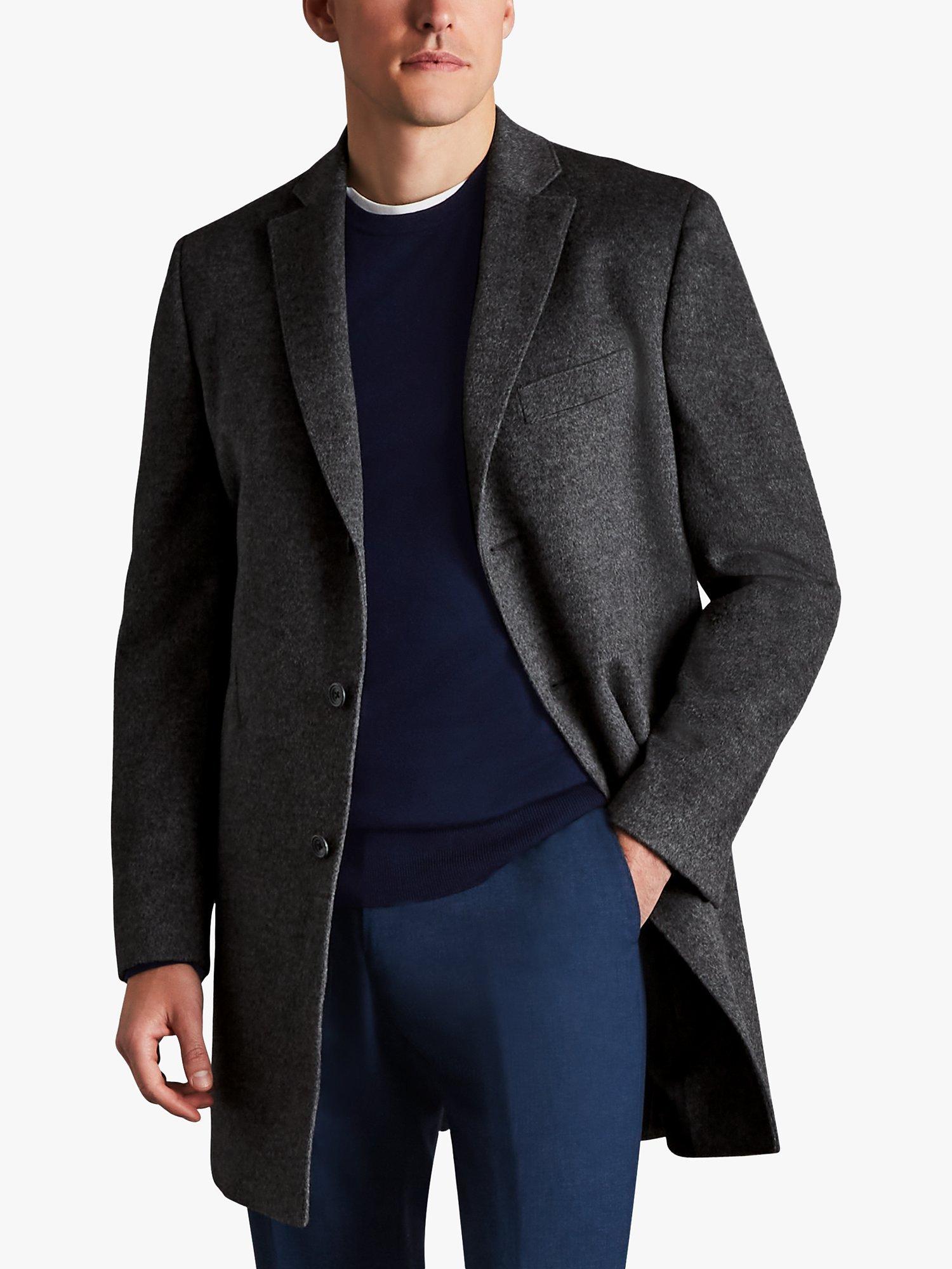 Dark grey overcoat best sale