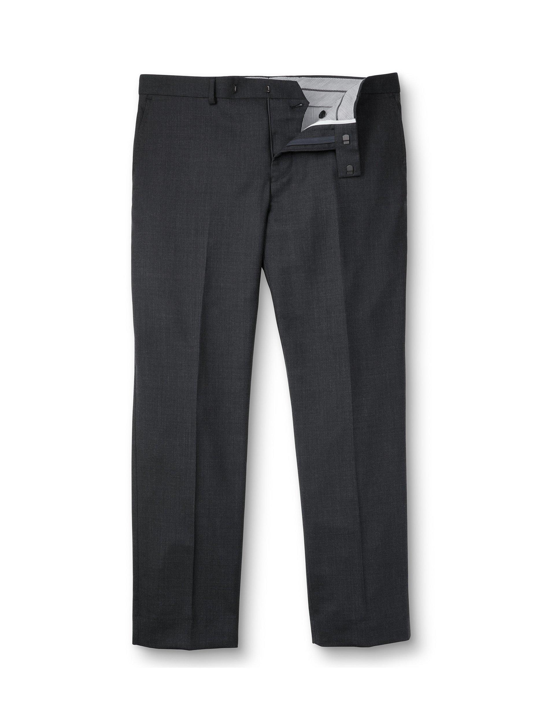 Product image 4 of 7, which shows Charles Tyrwhitt SF Ultimate Performance End-on-End Suit Trousers, Charcoal Grey, 38L