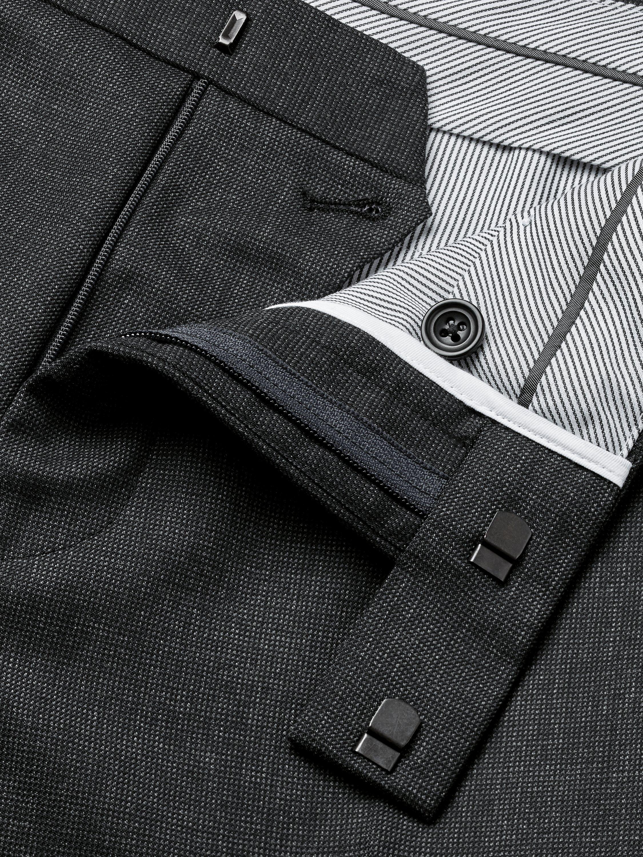 Product image 6 of 7, which shows Charles Tyrwhitt SF Ultimate Performance End-on-End Suit Trousers, Charcoal Grey, 38L