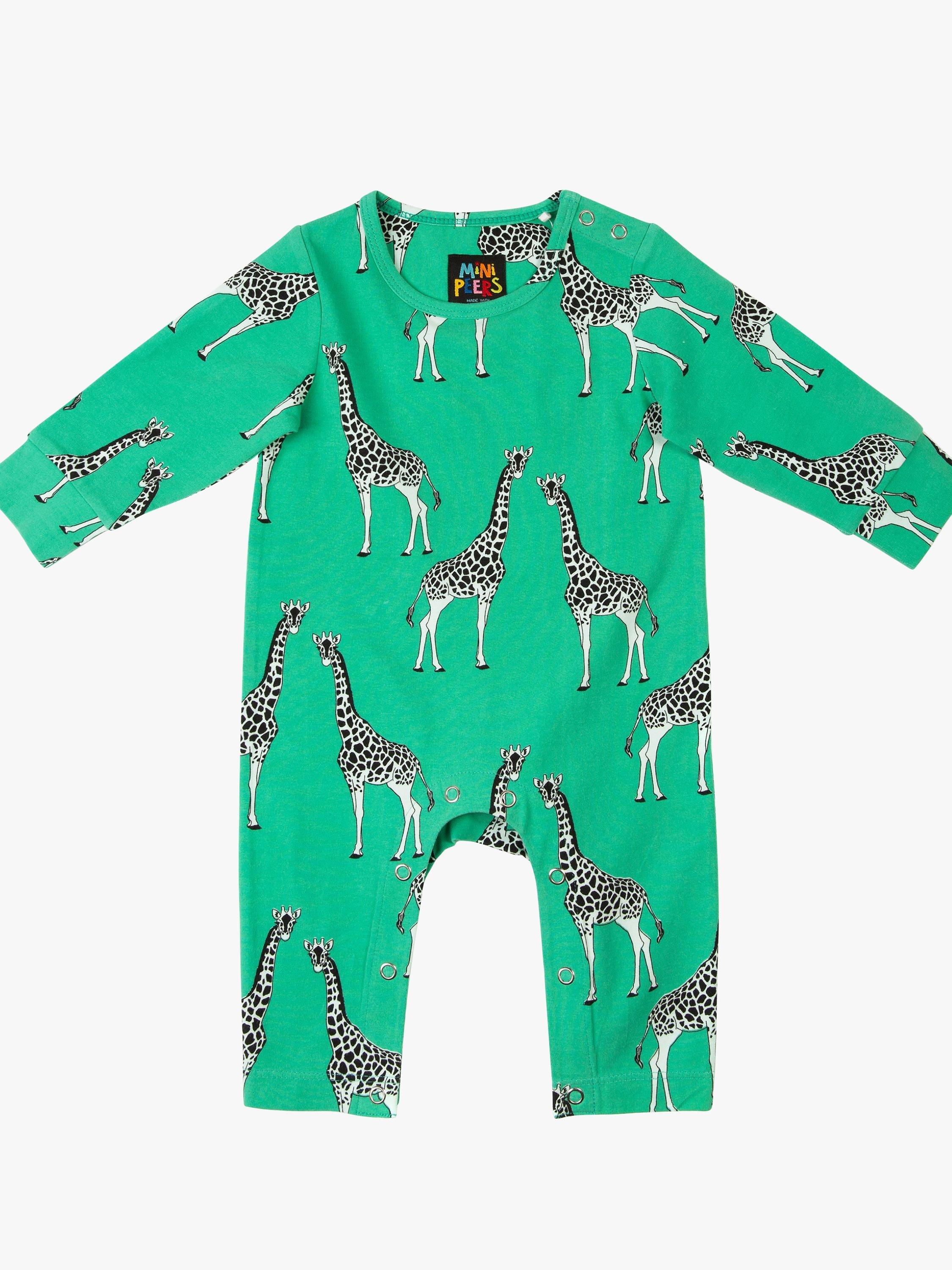 Chelsea Peers Baby Giraffe Print Bodysuit, Green