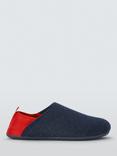 John Lewis ANYDAY Full Felt Slippers, Red/Navy