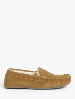 John Lewis Suede Moccasin Slippers, Chestnut, Chestnut