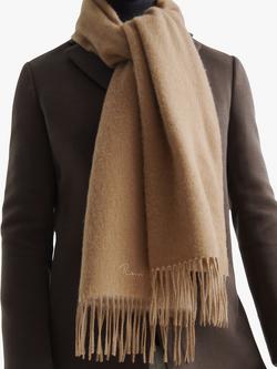 Reiss Picton Cashmere Blend Scarf - view 2, Camel