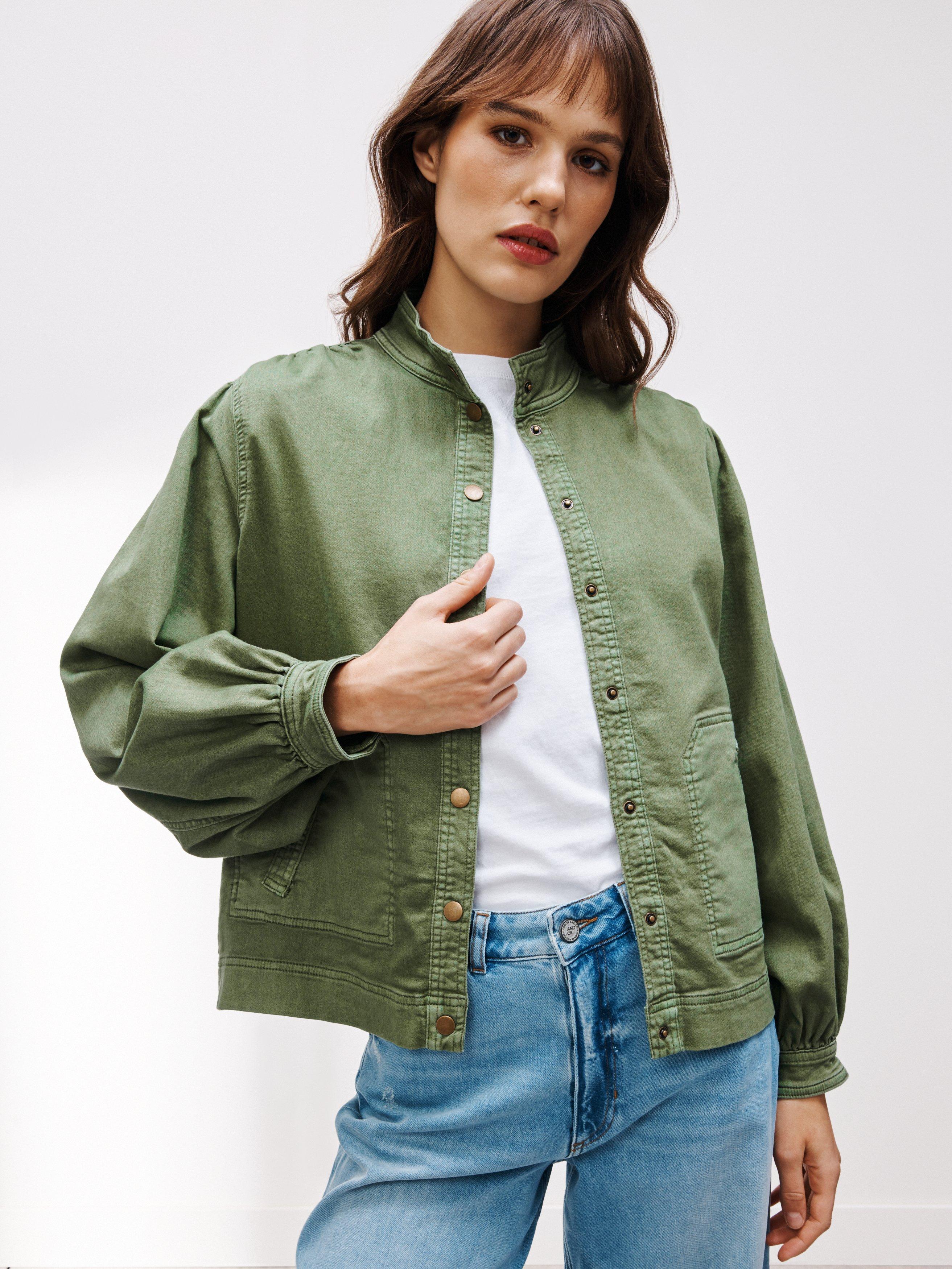 AND/OR Adele Twill Cotton Jacket, Olive