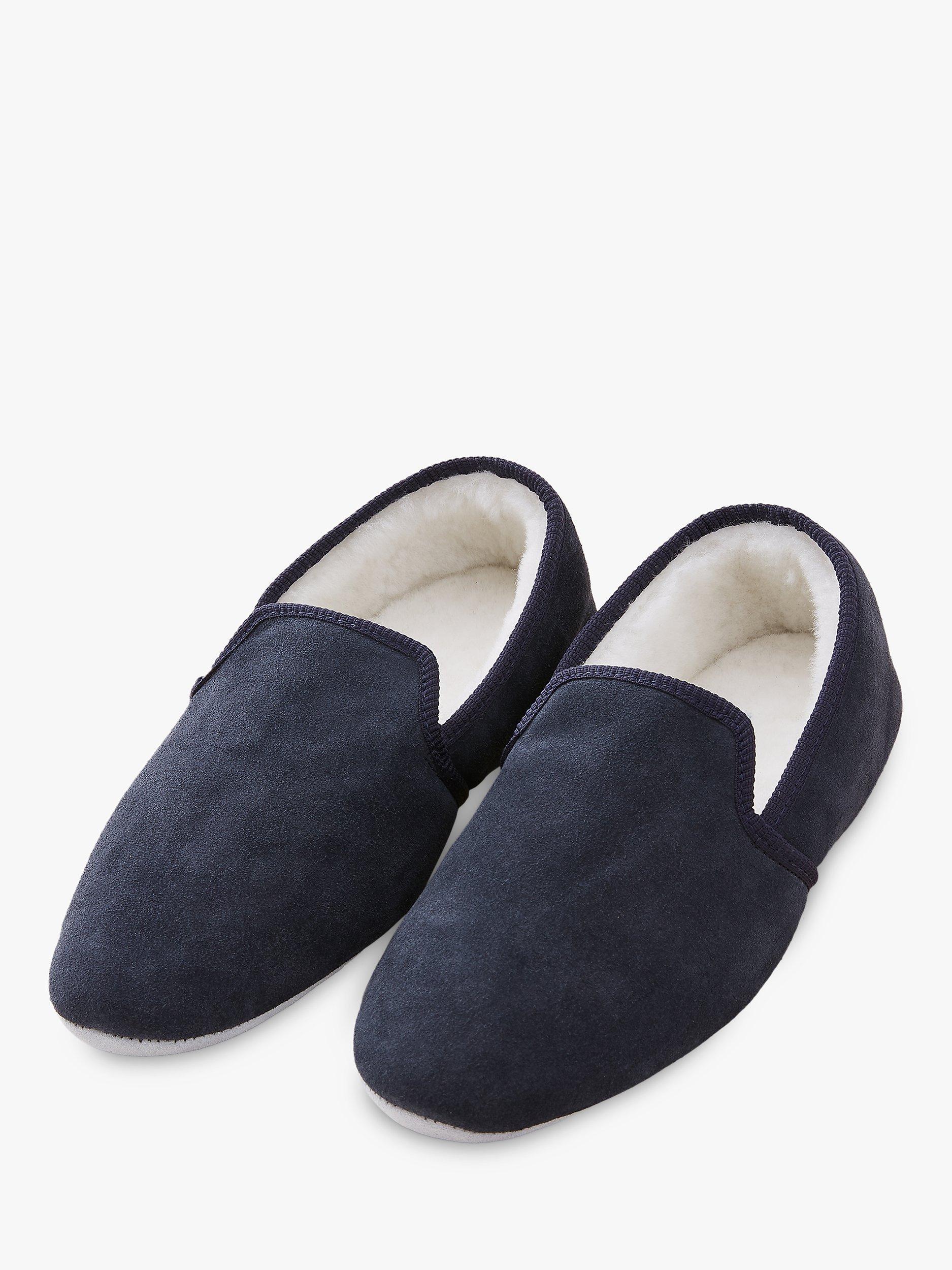 Product image 2 of 7, which shows Celtic & Co. Men's Windsor Sheepskin Slippers, Navy, 6