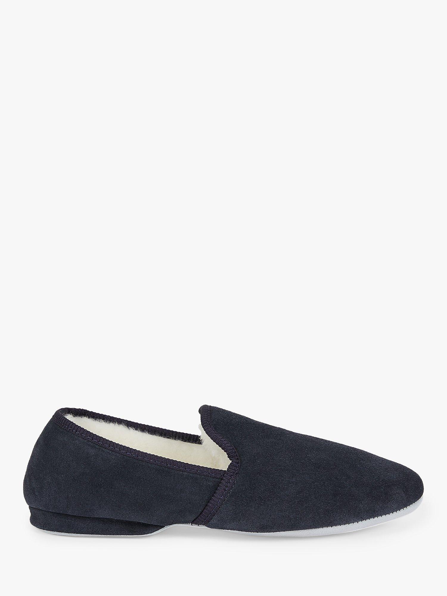 Product image 1 of 7, which shows Celtic & Co. Men's Windsor Sheepskin Slippers, Navy, 6