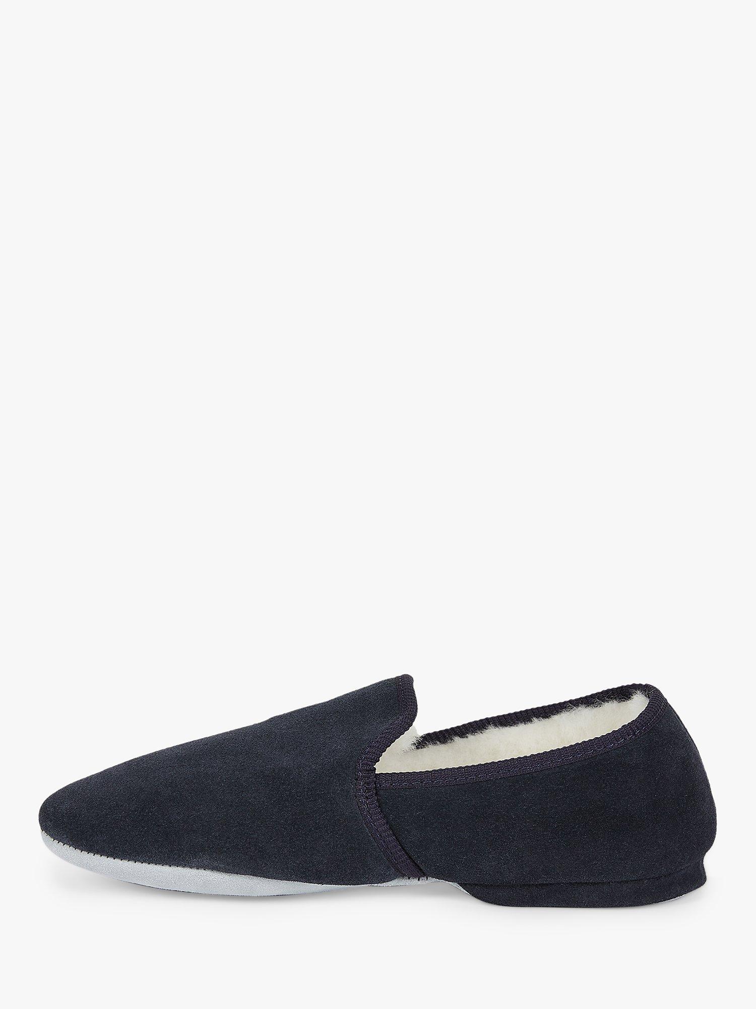 Product image 4 of 7, which shows Celtic & Co. Men's Windsor Sheepskin Slippers, Navy, 6