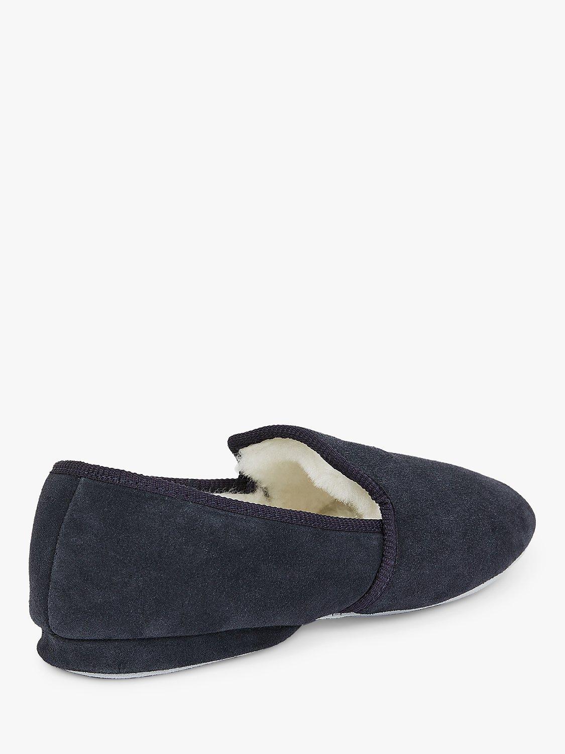 Product image 5 of 7, which shows Celtic & Co. Men's Windsor Sheepskin Slippers, Navy, 6
