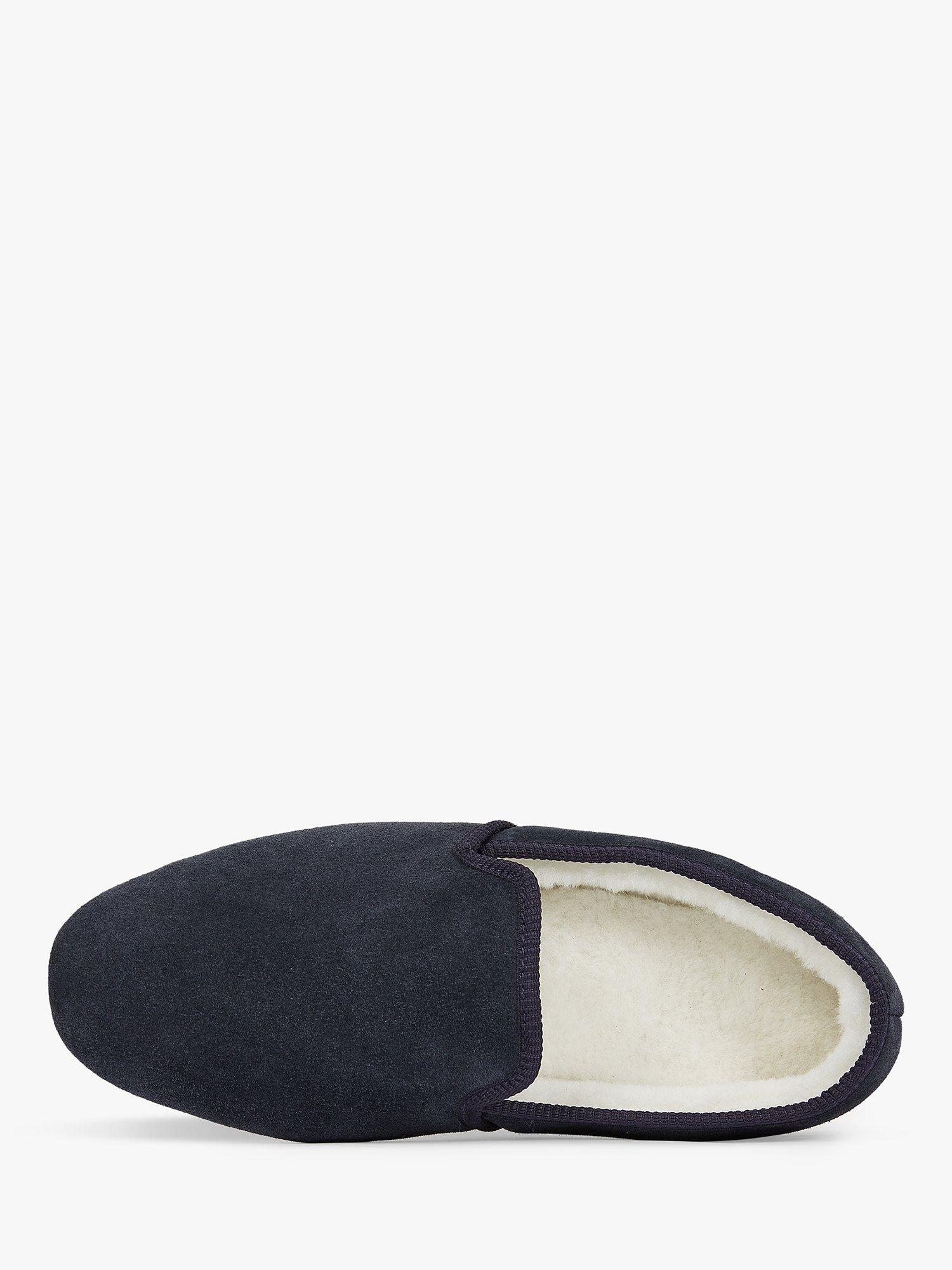 Product image 6 of 7, which shows Celtic & Co. Men's Windsor Sheepskin Slippers, Navy, 6