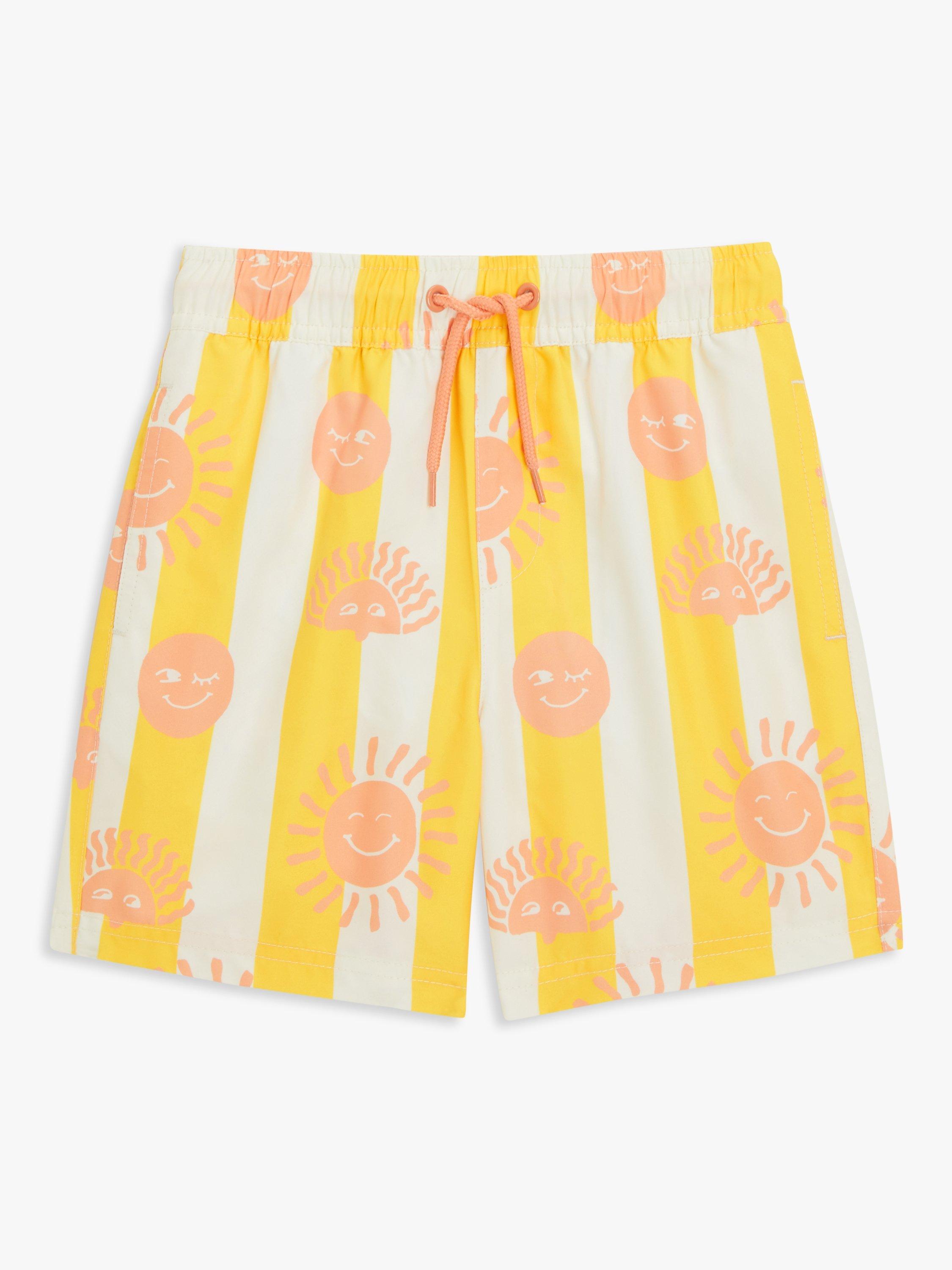 John Lewis ANYDAY Kids' Stripe Sun Swim Shorts, Yellow