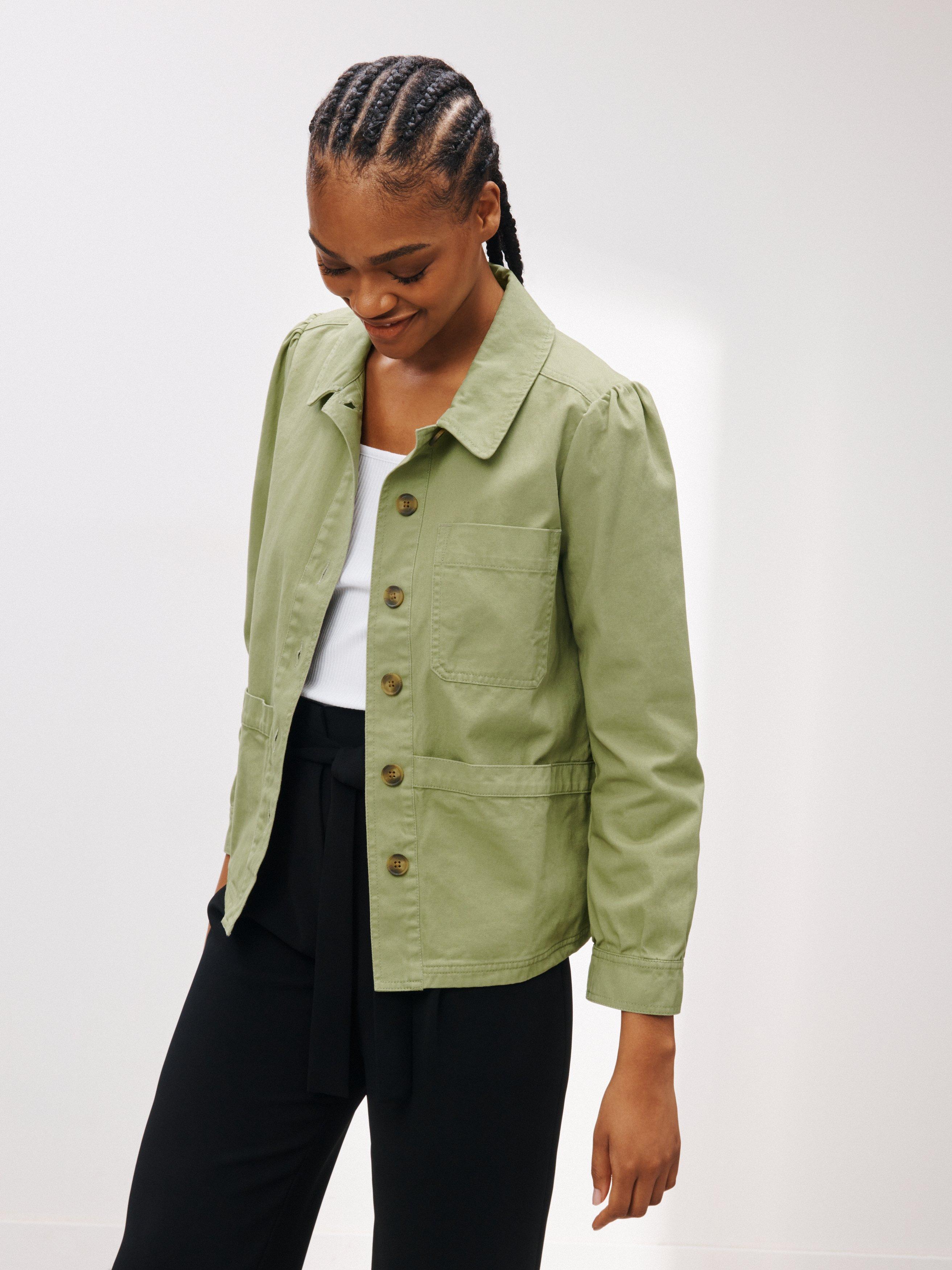 John Lewis Cotton Twill Jacket, Light Khaki
