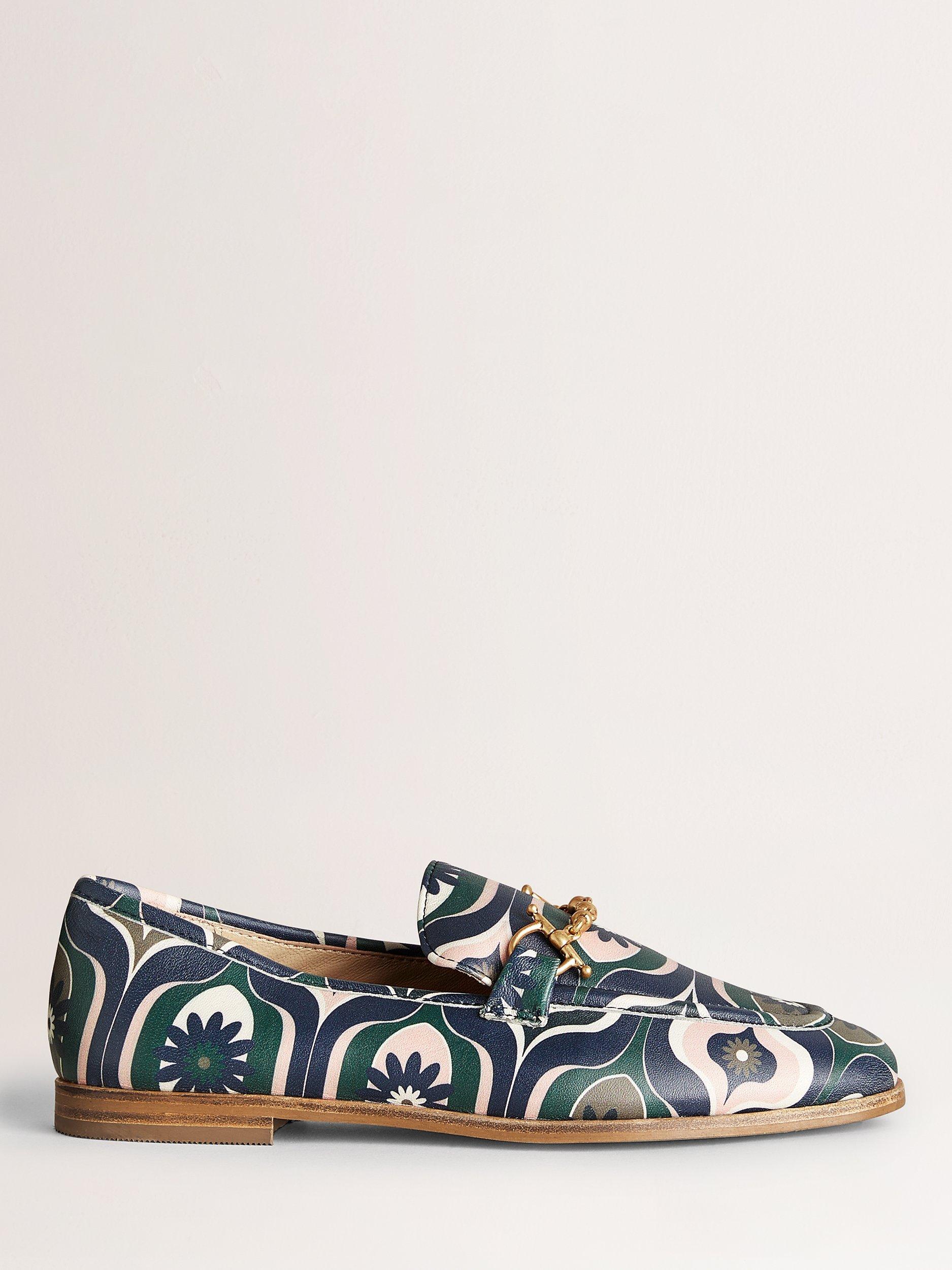 Boden Snaffle Detail Leather Loafers, Multi
