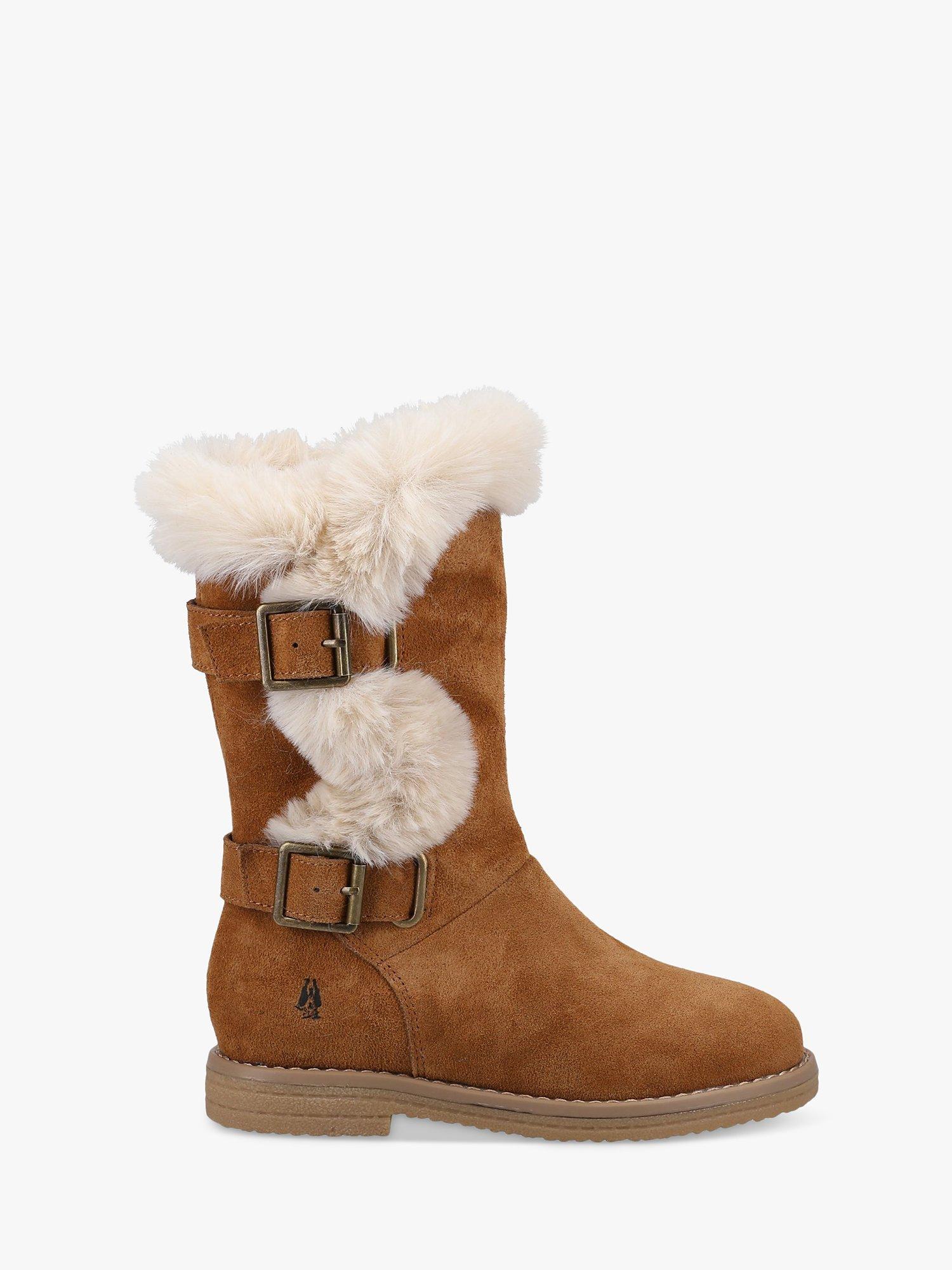 Hush Puppies Kids' Mini Megan Leather Boots, Tan