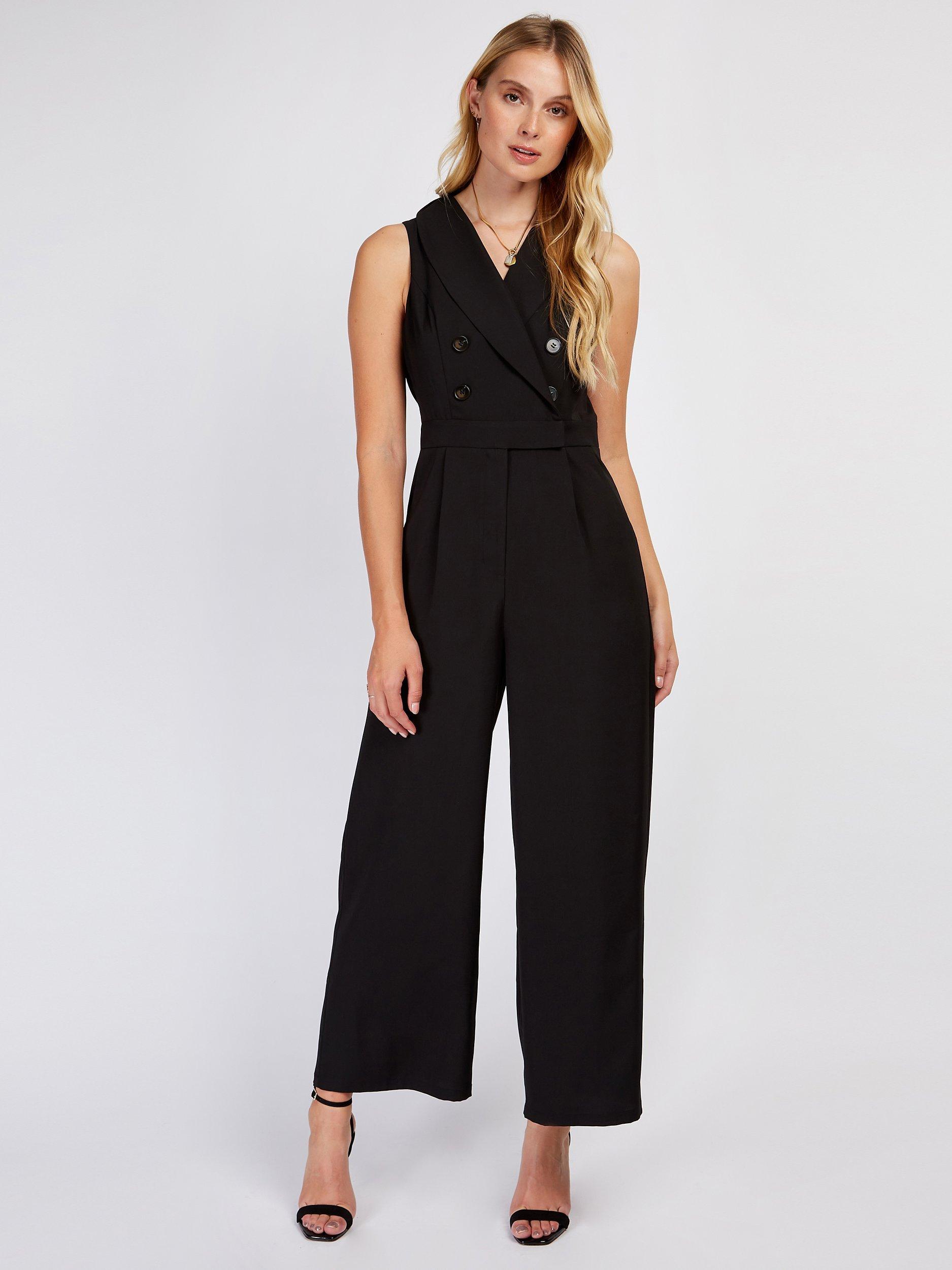 Somerset by Alice Temperley Tuxedo Sleeveless Jumpsuit, Black
