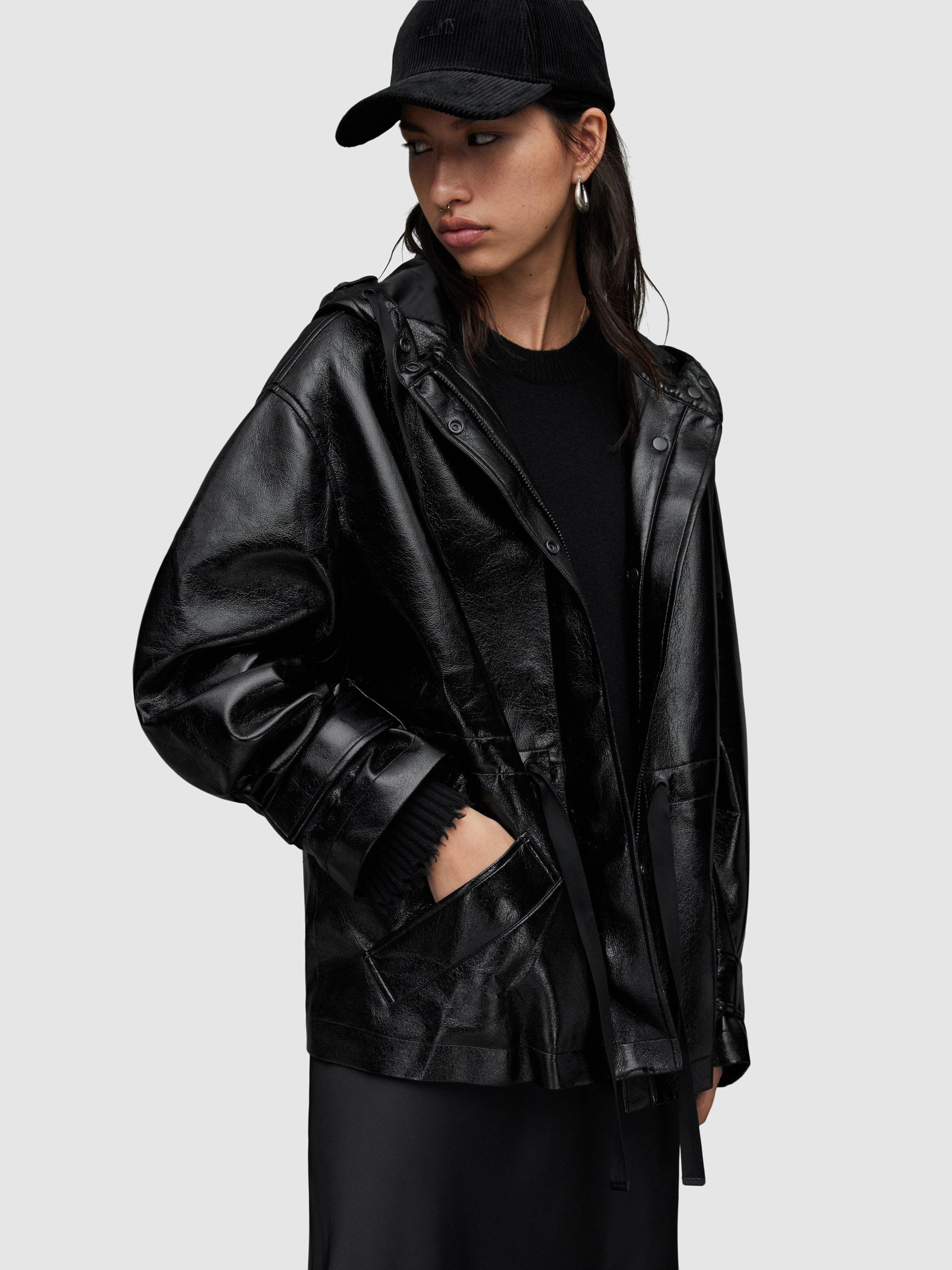 AllSaints Kelsie Shine Jacket, Black
