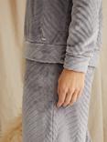 Pretty You London Cosy Chevron Lounge Suit, Shale Grey