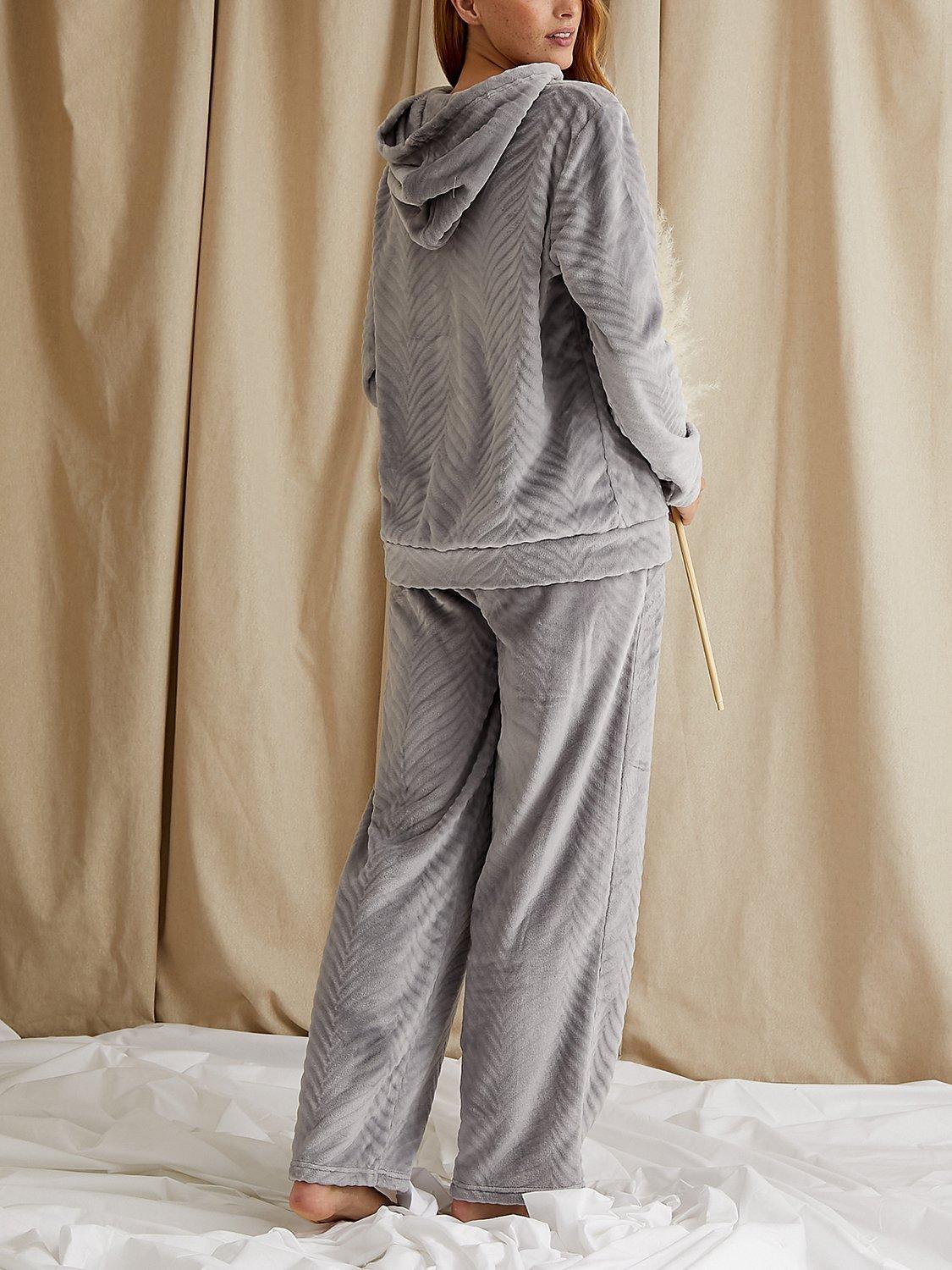 Product image 3 of 5, which shows Pretty You London Cosy Chevron Lounge Suit, Shale Grey, 10-12